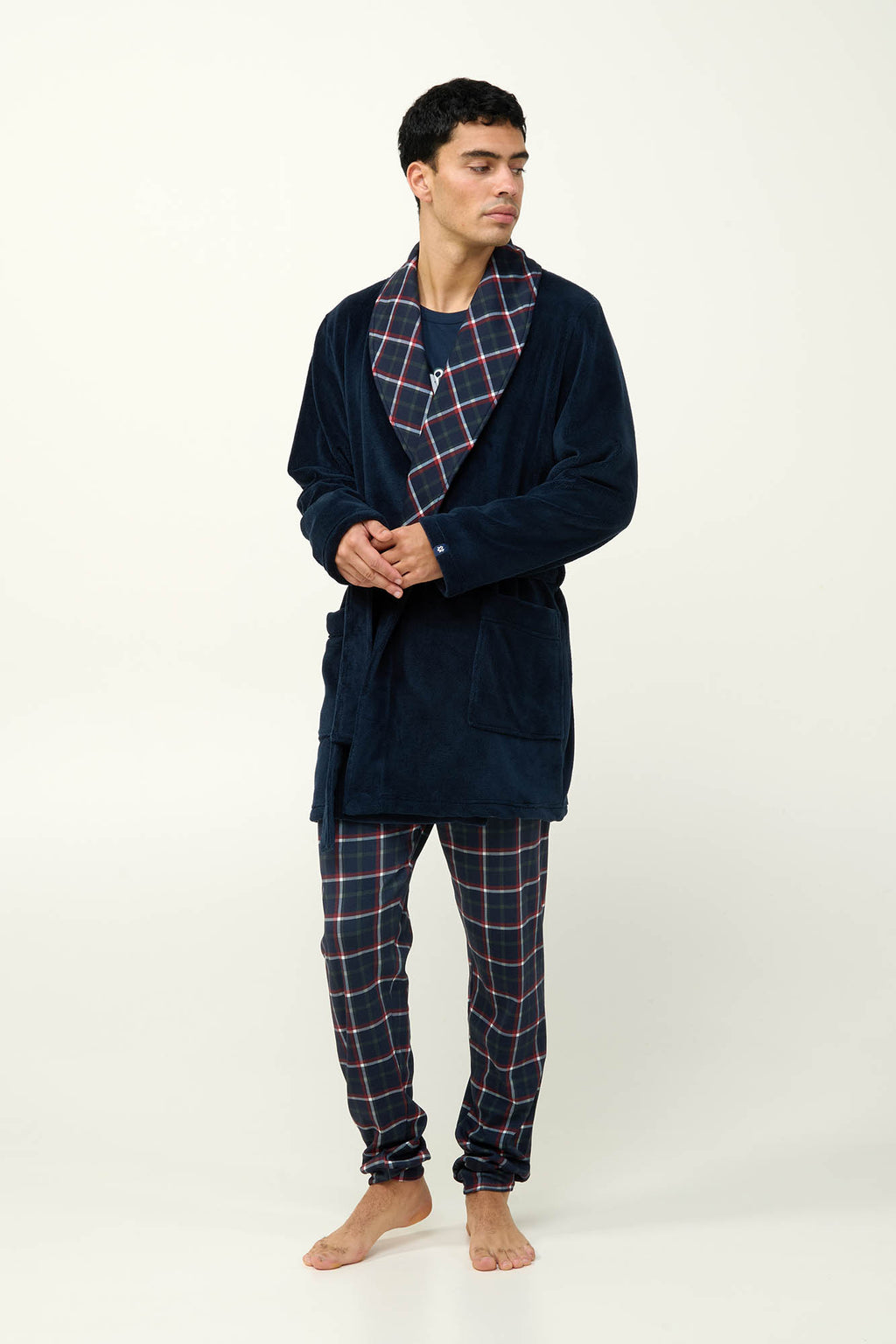 Vamp - Ανδρική Σταυρωτή Fleece Ρόμπα