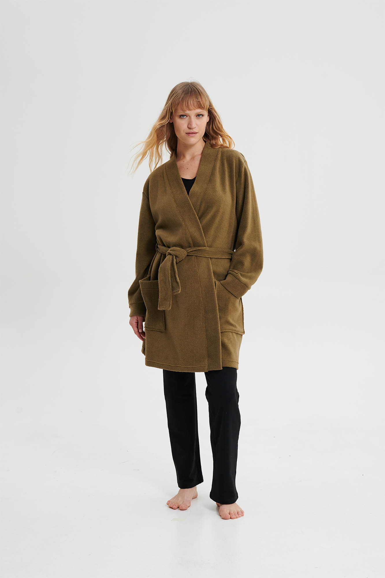 Vamp - Μονόχρωμη Σταυρωτή Ρόμπα