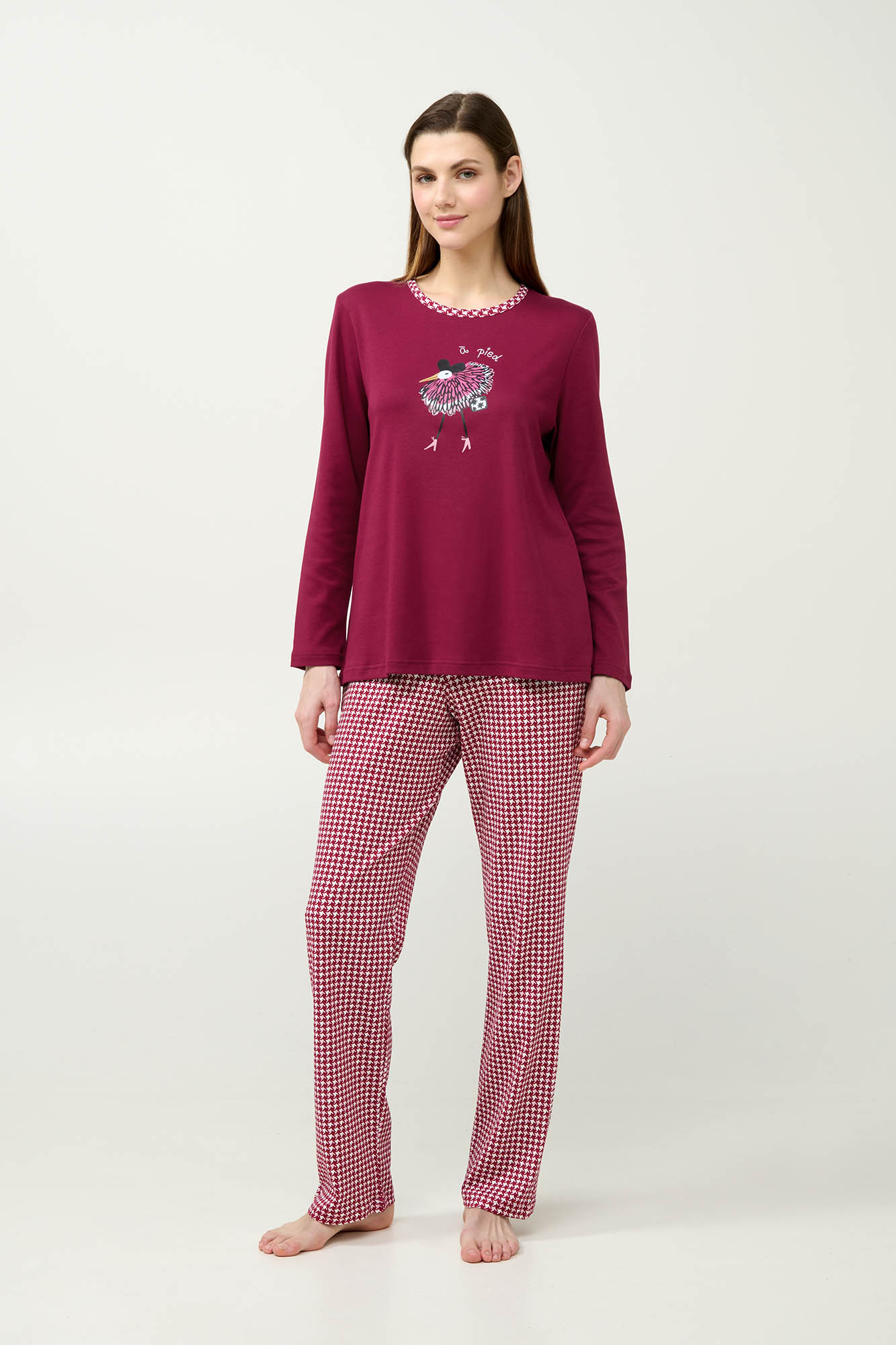 Vamp - Βαμβακερή Χειμερινή Γυναικεία Πυτζάμα