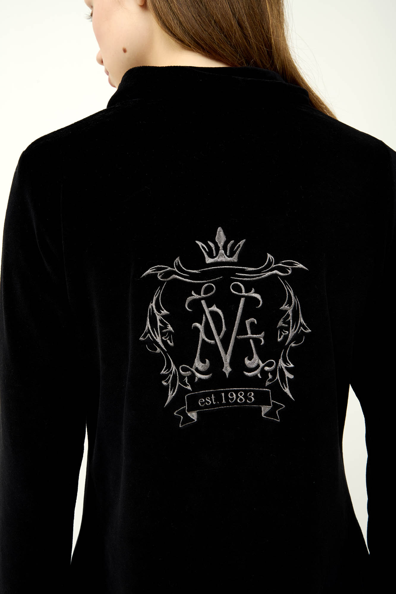 Vamp - Γυναικεία Velvet Φόρμα με Φερμουάρ