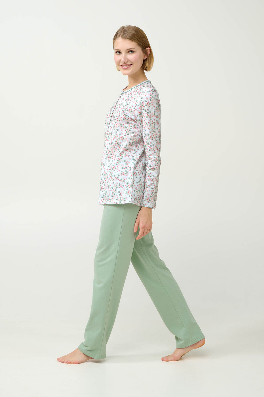 Vamp - Βαμβακερή Γυναικεία Πυτζάμα με Πατιλέτα