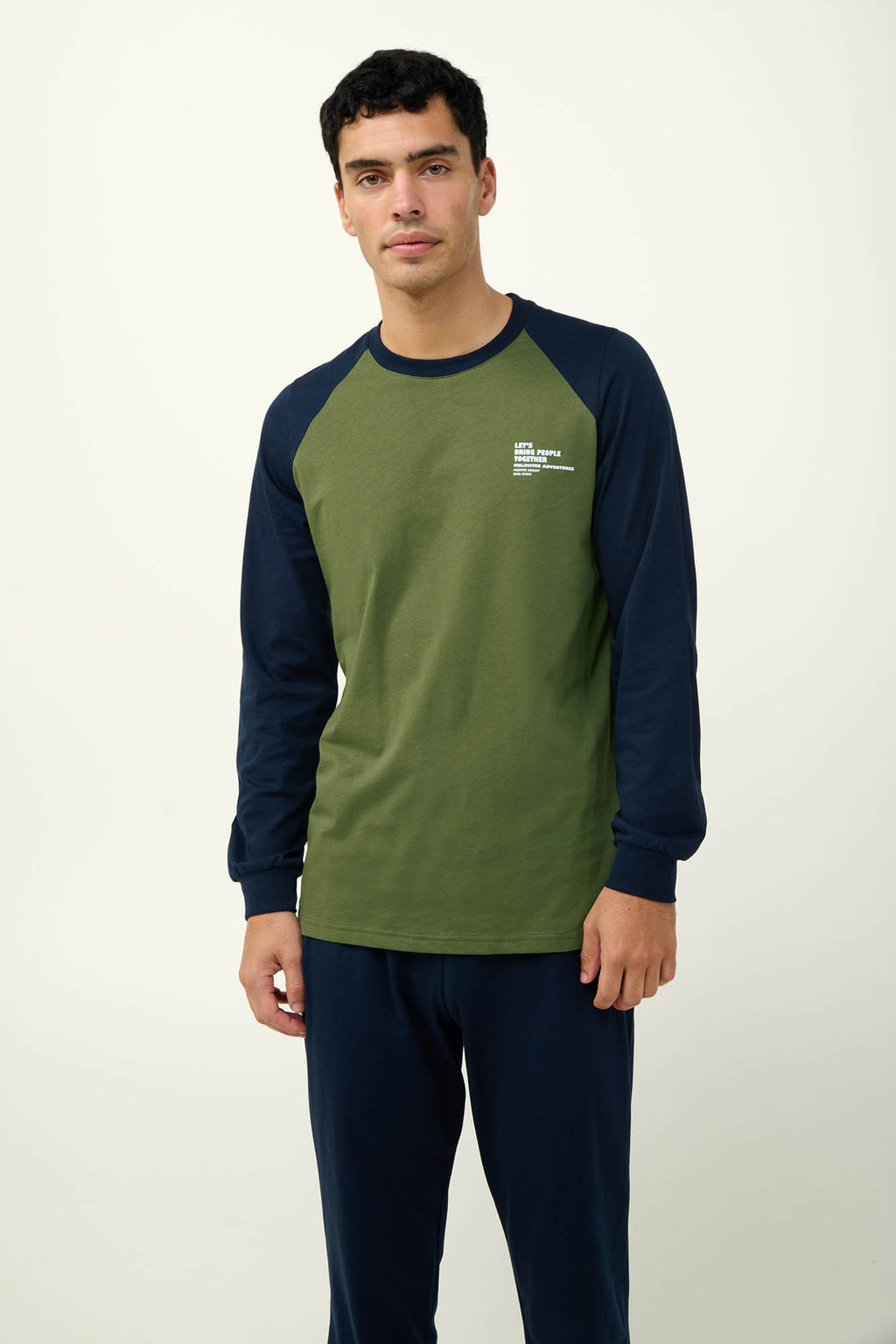 Vamp - Ανδρική Βαμβακερή Πυτζάμα με Μανσέτες