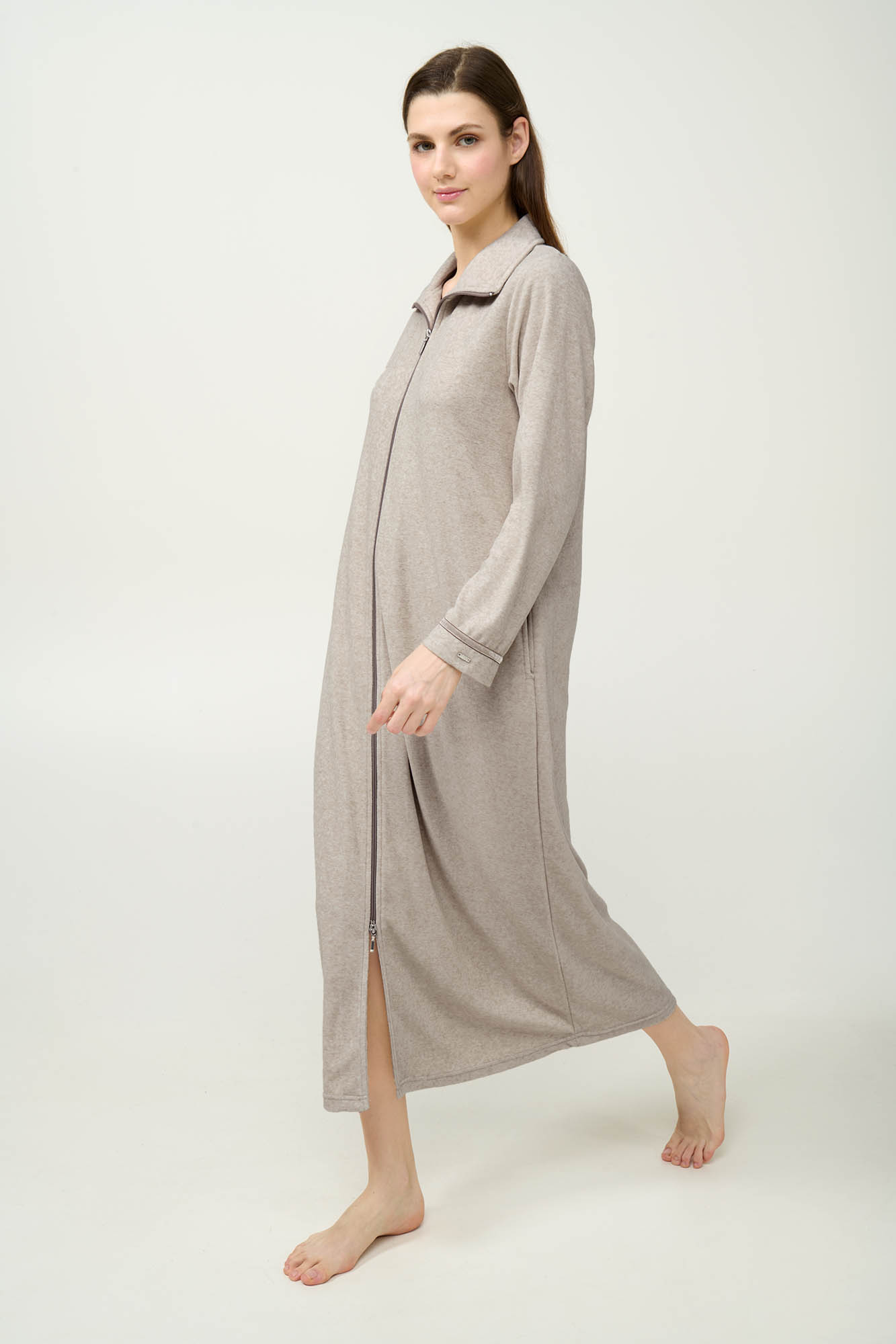 Vamp - Γυναικεία Frottee Ρόμπα με Φερμουάρ