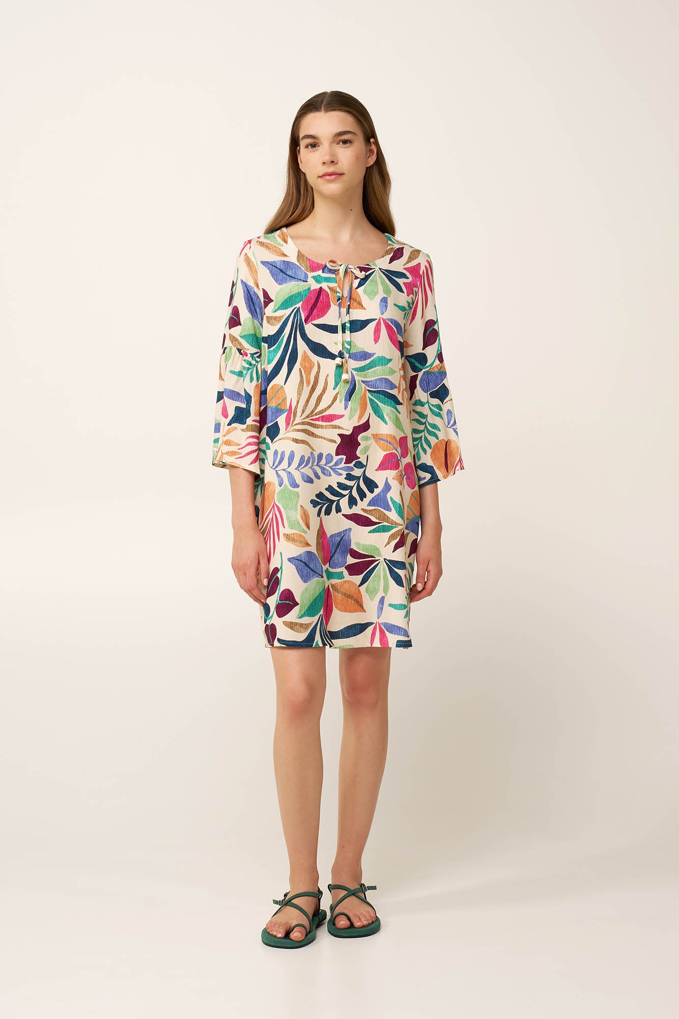 Vamp - Φλοράλ Καλοκαιρινό Φόρεμα από Ποπλίνα