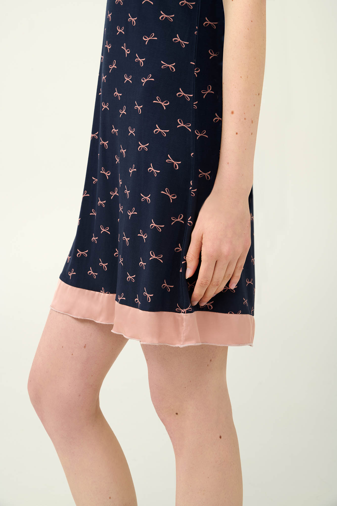 Vamp - Νυχτικό Micromodal με Κοντά Μανίκια