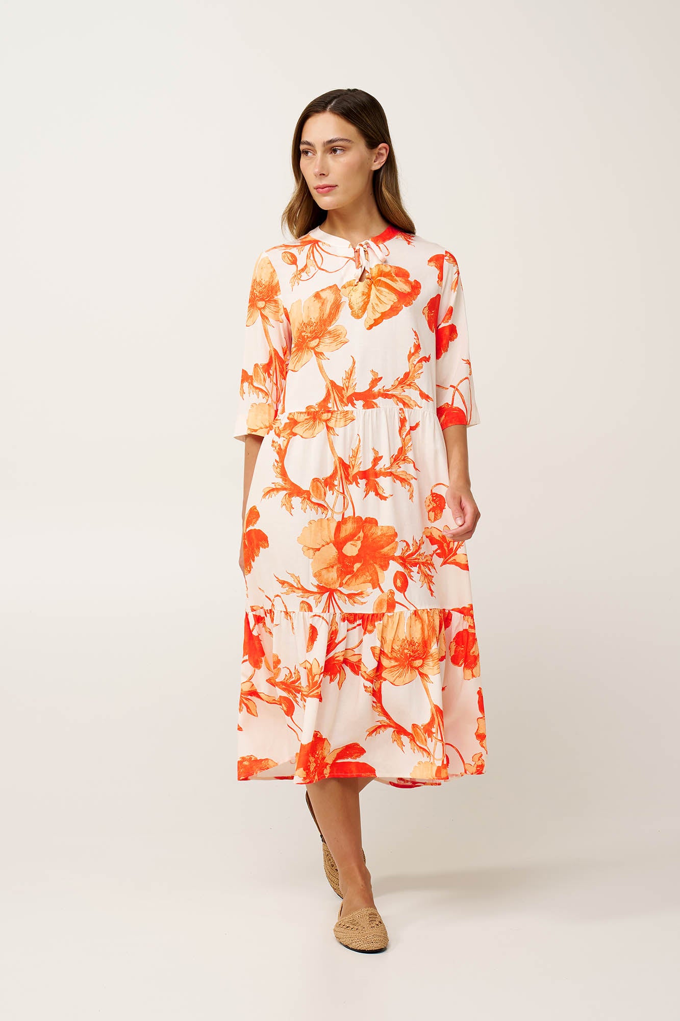 Vamp - Μακρύ Καλοκαιρινό Φόρεμα από Ποπλίνα