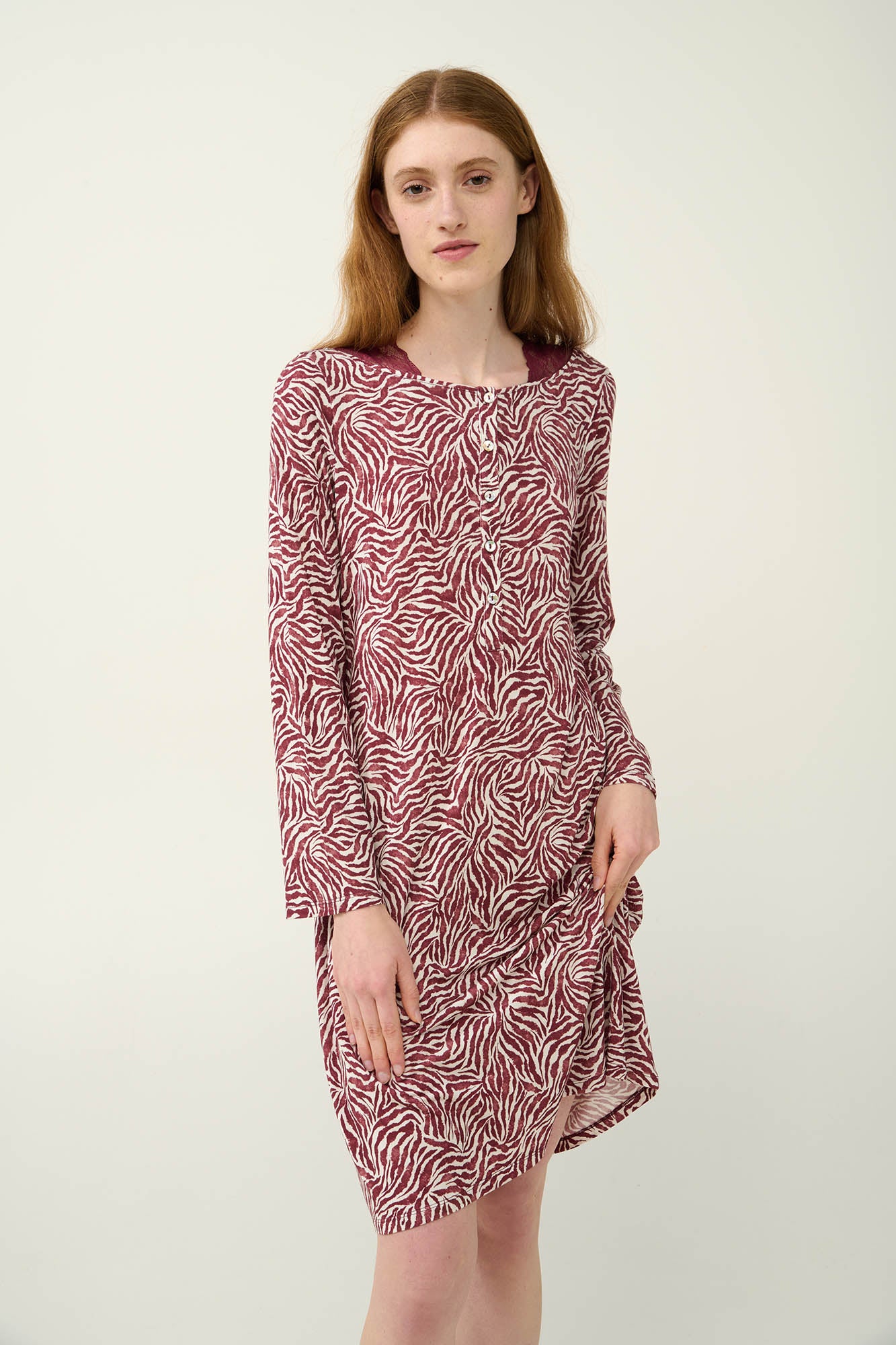 Vamp - Νυχτικό Micromodal με Πατιλέτα και Δαντέλα