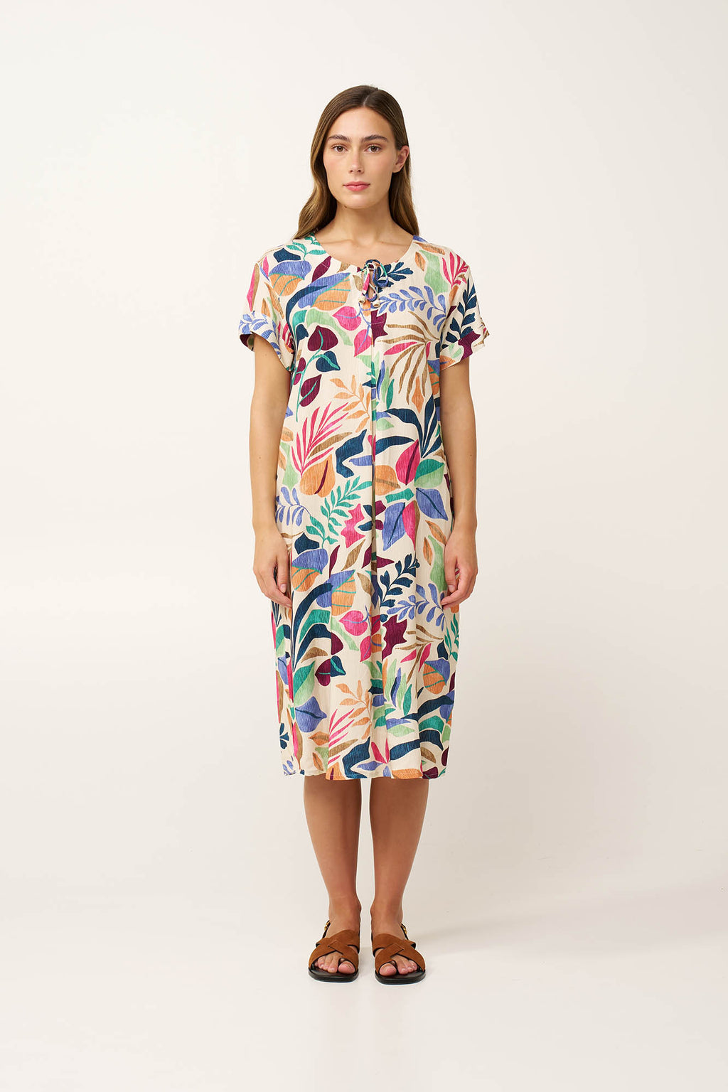 Vamp - Καλοκαιρινό Φόρεμα Φλοράλ από Ποπλίνα