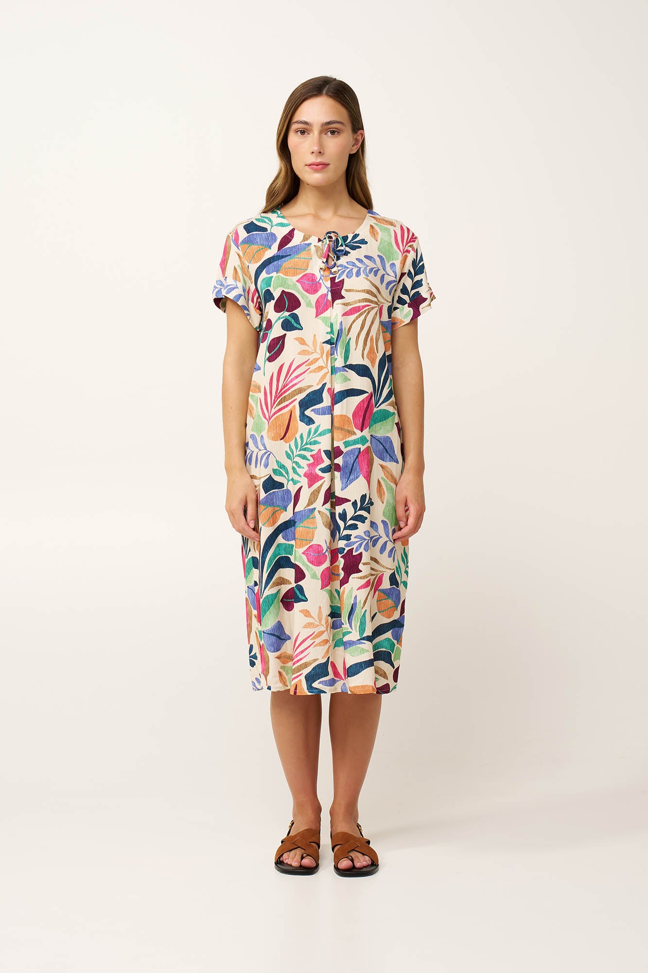 Vamp - Καλοκαιρινό Φόρεμα Φλοράλ από Ποπλίνα