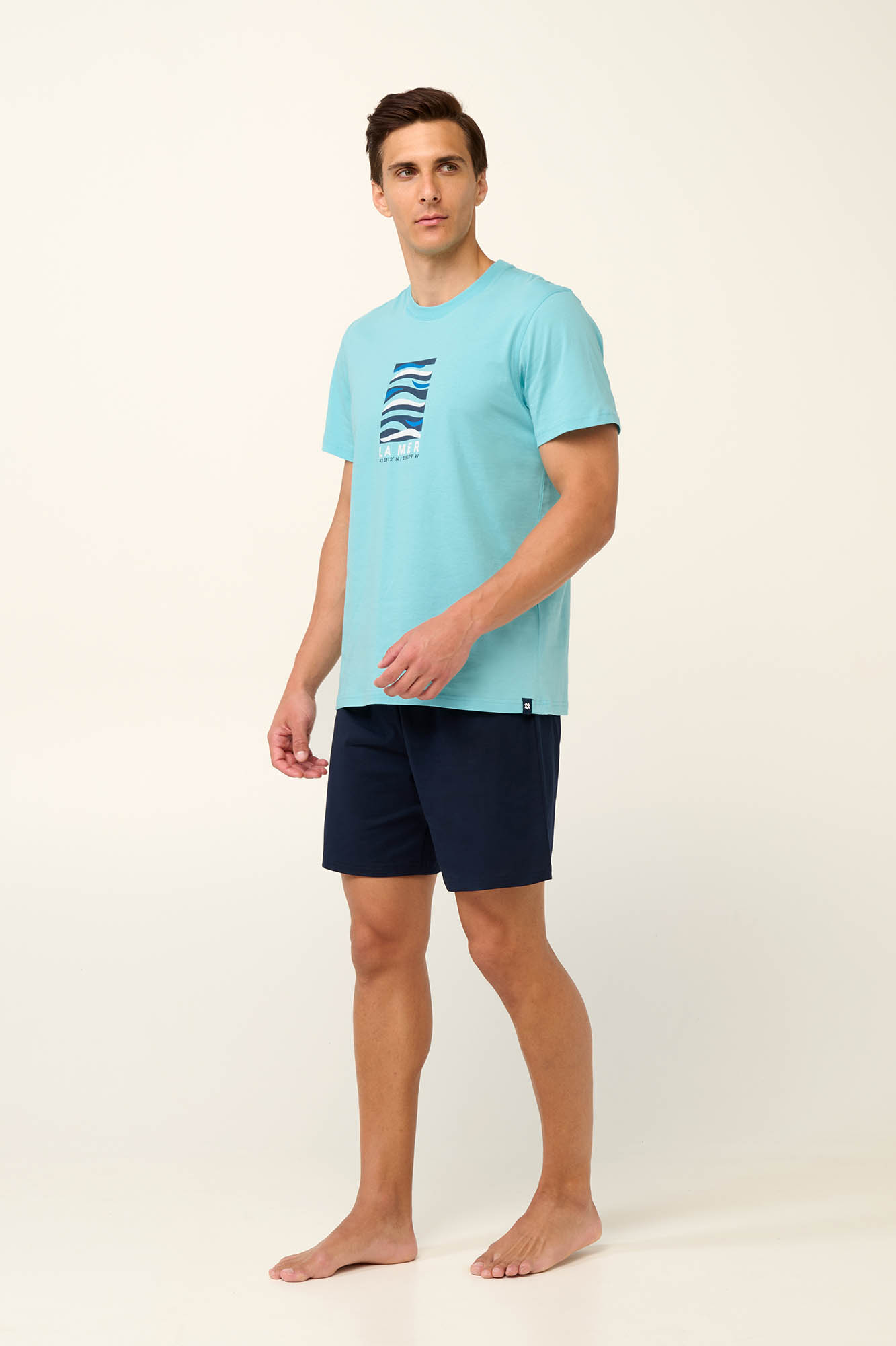 Vamp - Βαμβακερή Ανδρική Πυτζάμα με Κοντό Παντελόνι