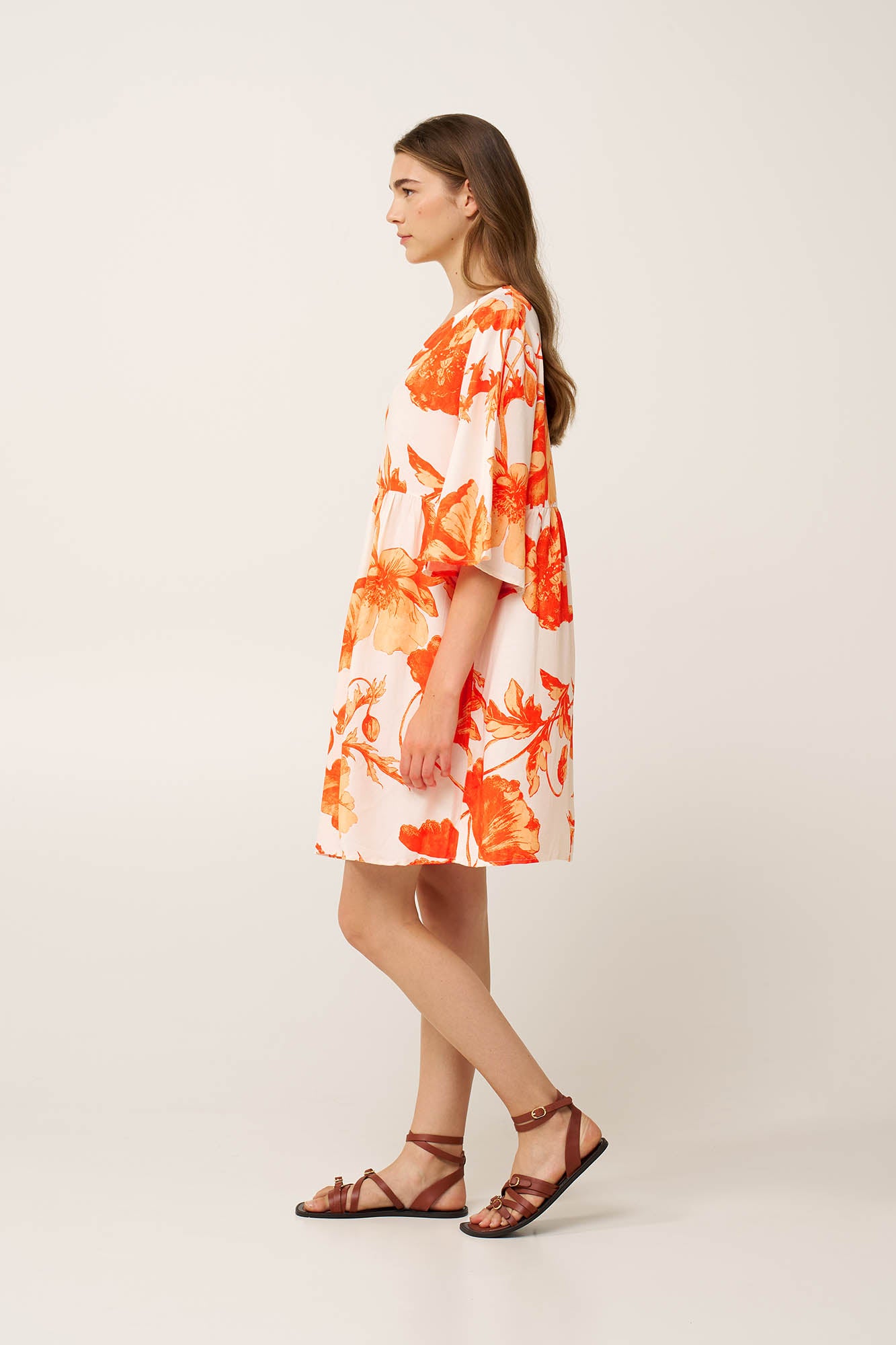 Vamp - Καλοκαιρινό Φλοράλ Φόρεμα από Ποπλίνα