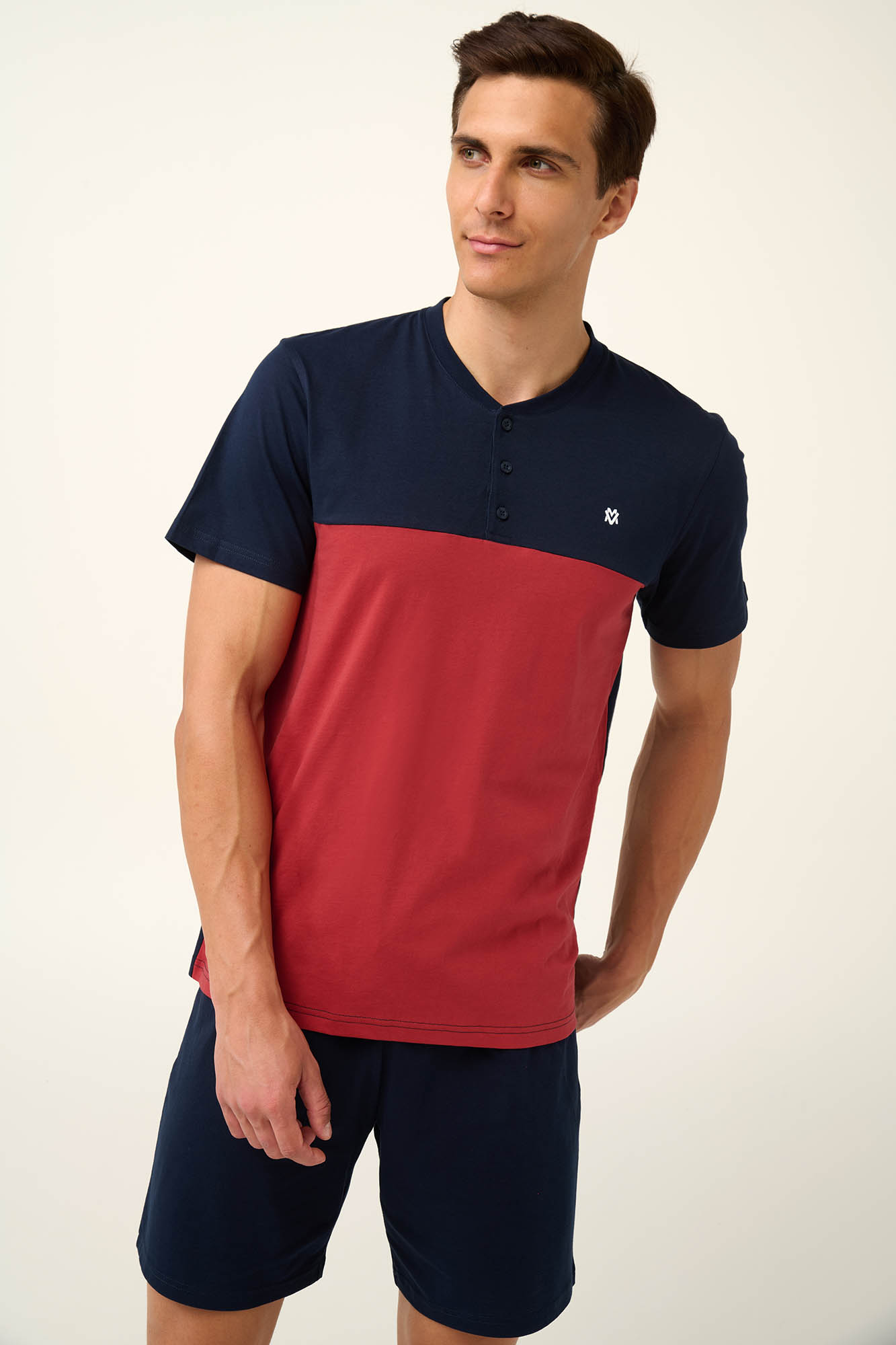 Vamp - Βαμβακερή Ανδρική Πυτζάμα με Πατιλέτα