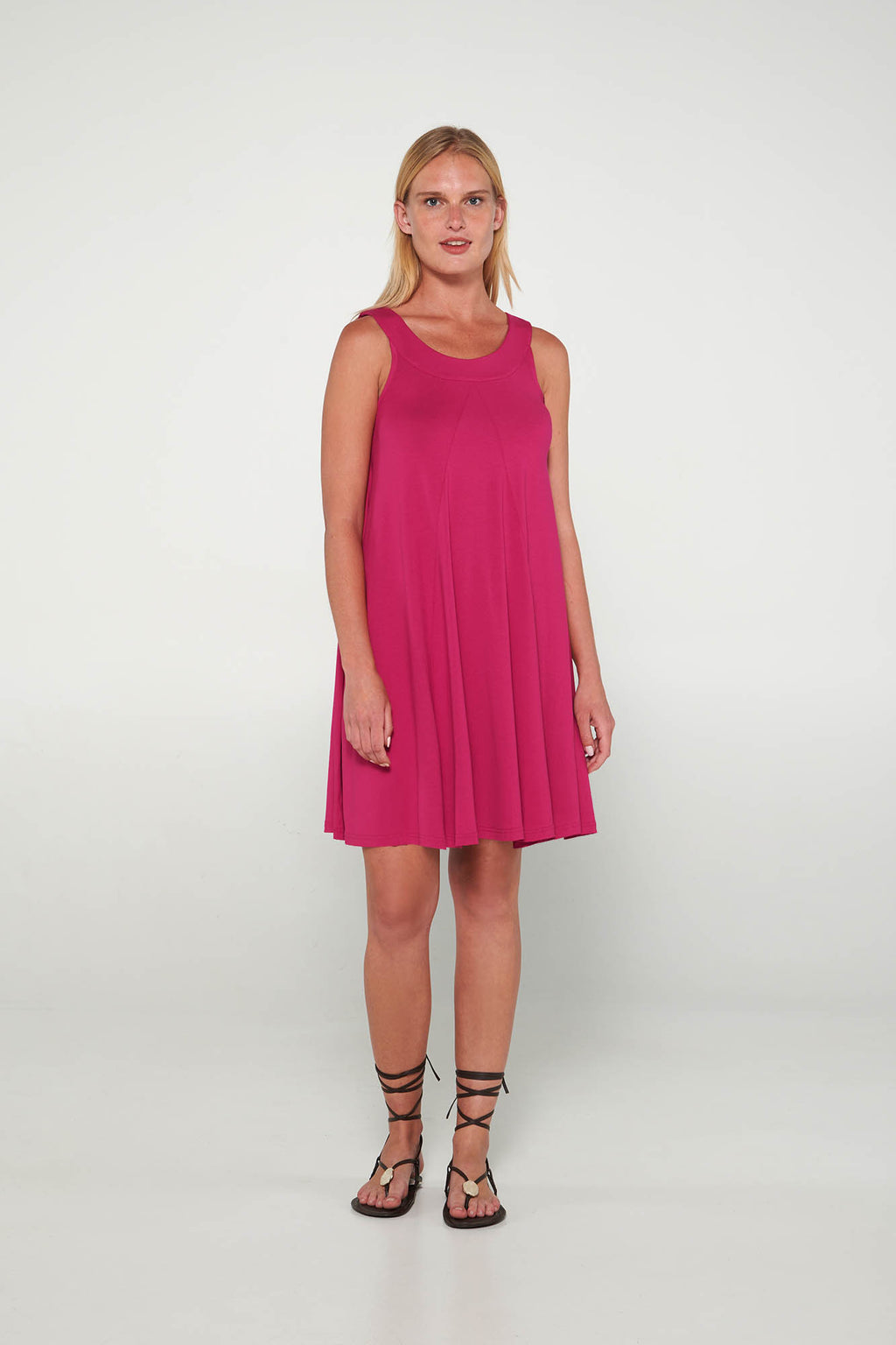 Vamp - Μονόχρωμο Αμάνικο Φόρεμα