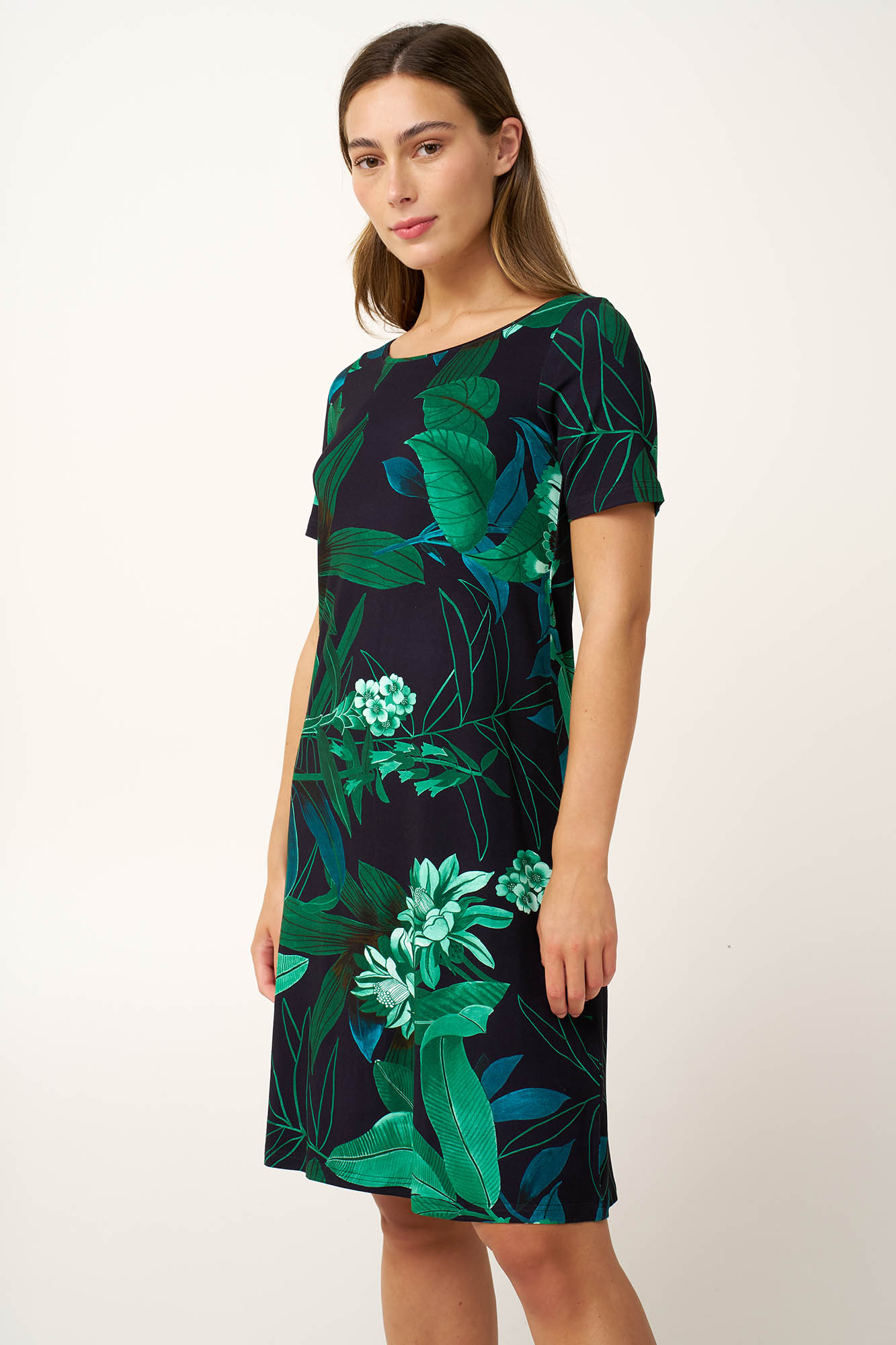 Vamp - Καλοκαιρινό Viscose Φόρεμα με Μανίκι