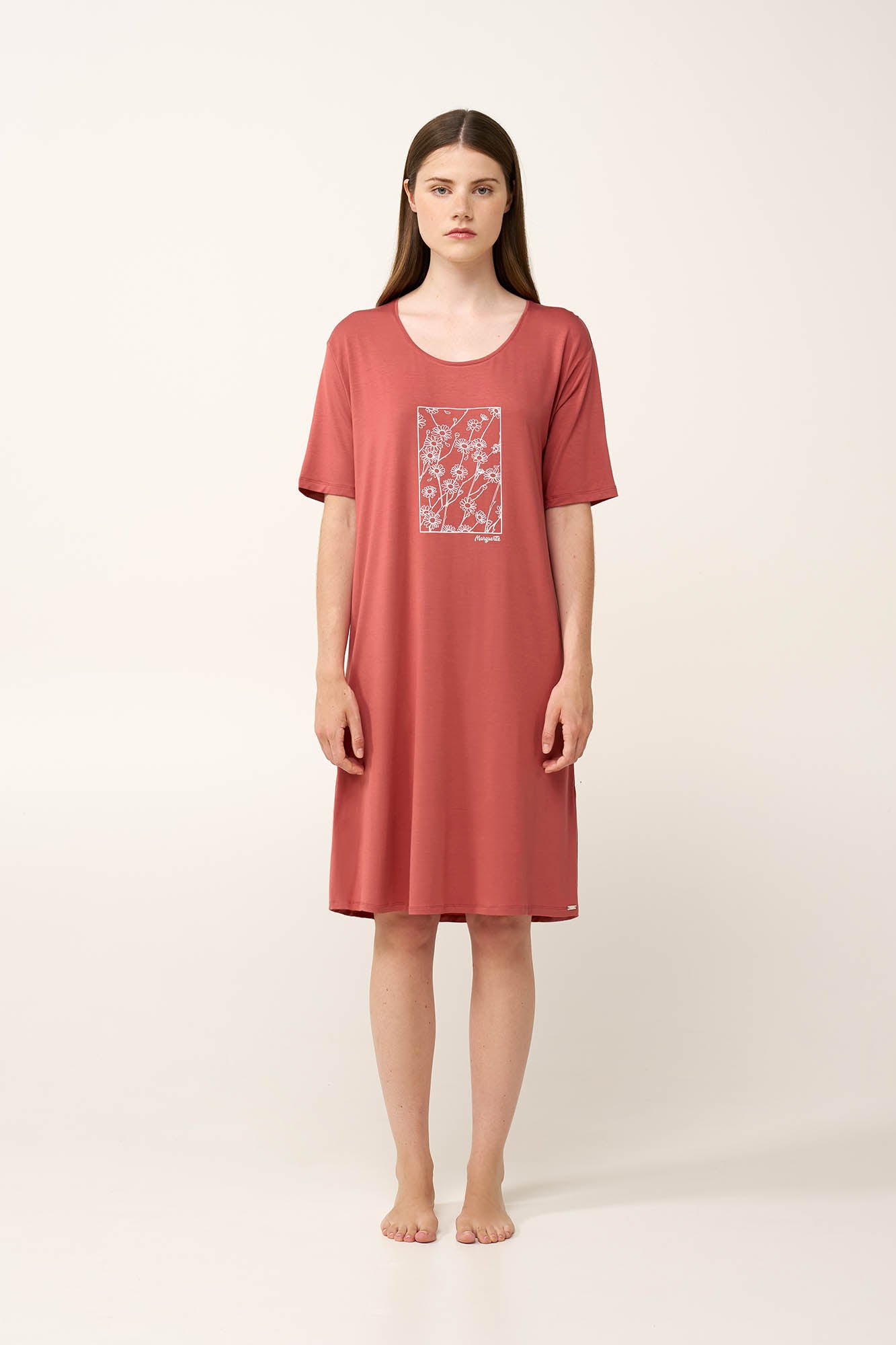 Vamp - Νυχτικό Micromodal με Κοντό Μανίκι