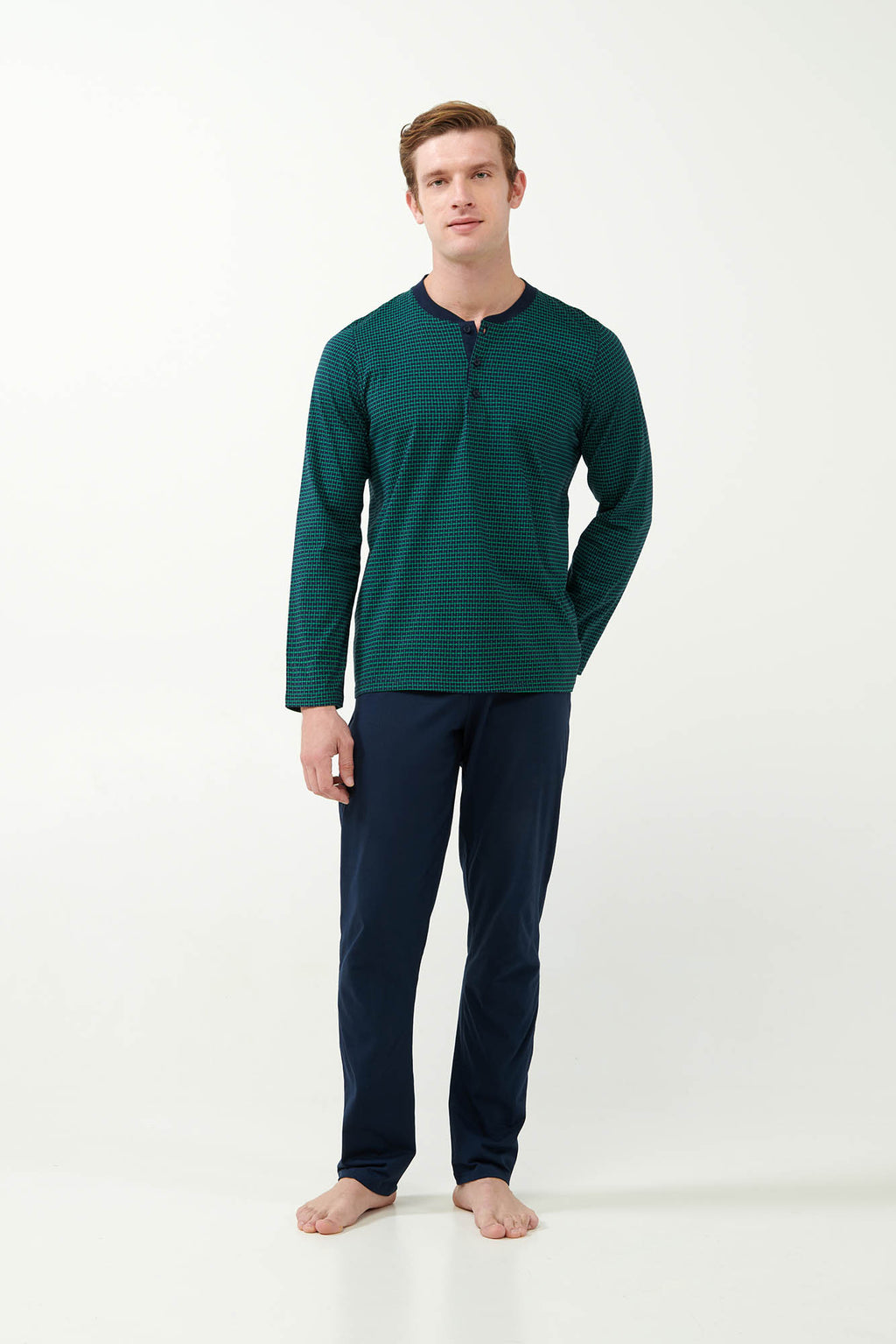 Vamp - Πυτζάμα Jersey με Γεμετρικό Μοτίβο