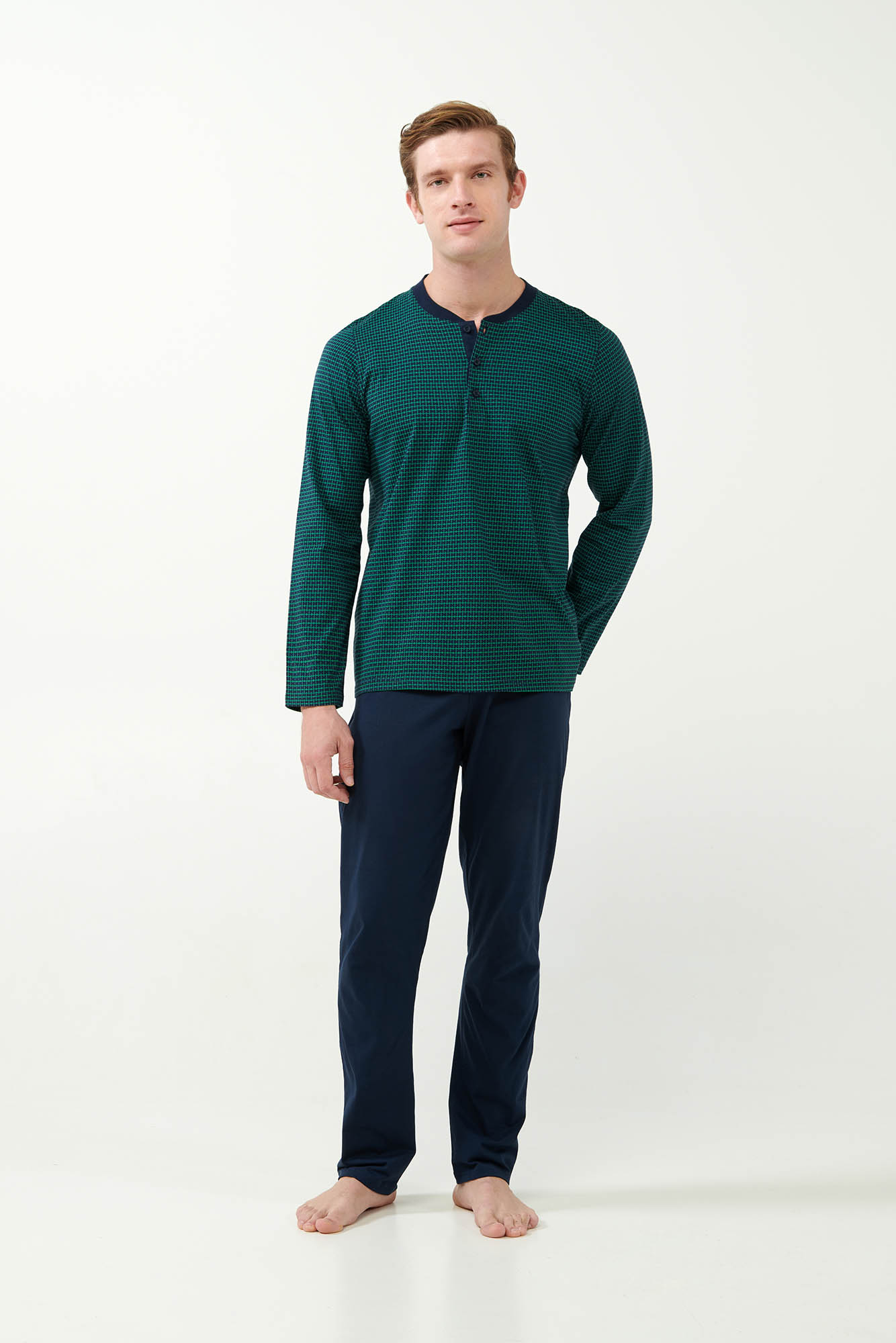 Vamp - Πυτζάμα Jersey με Γεμετρικό Μοτίβο