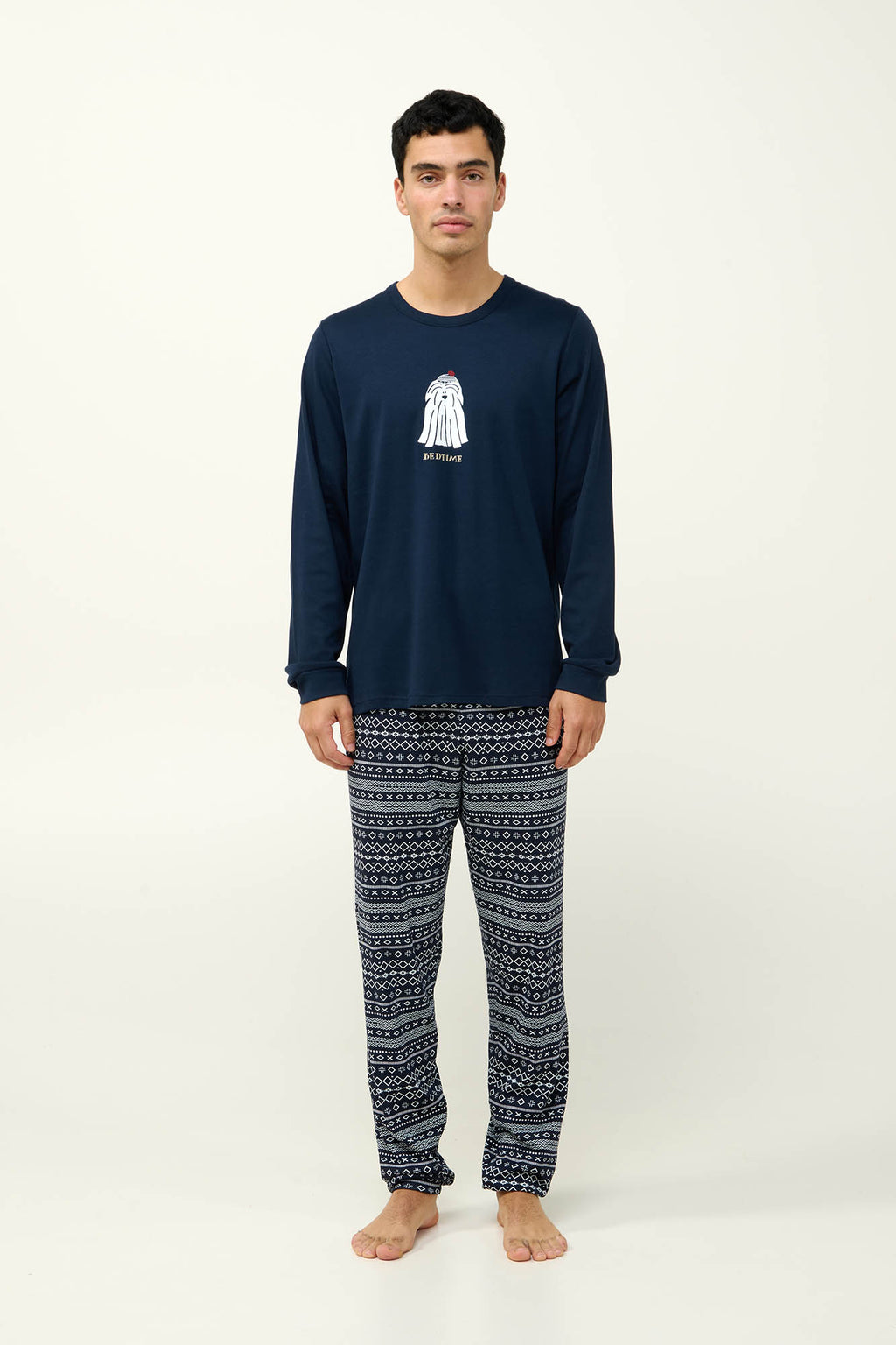 Vamp - Ανδιρκή Βαμβακερή Πυτζάμα με Μανσέτες