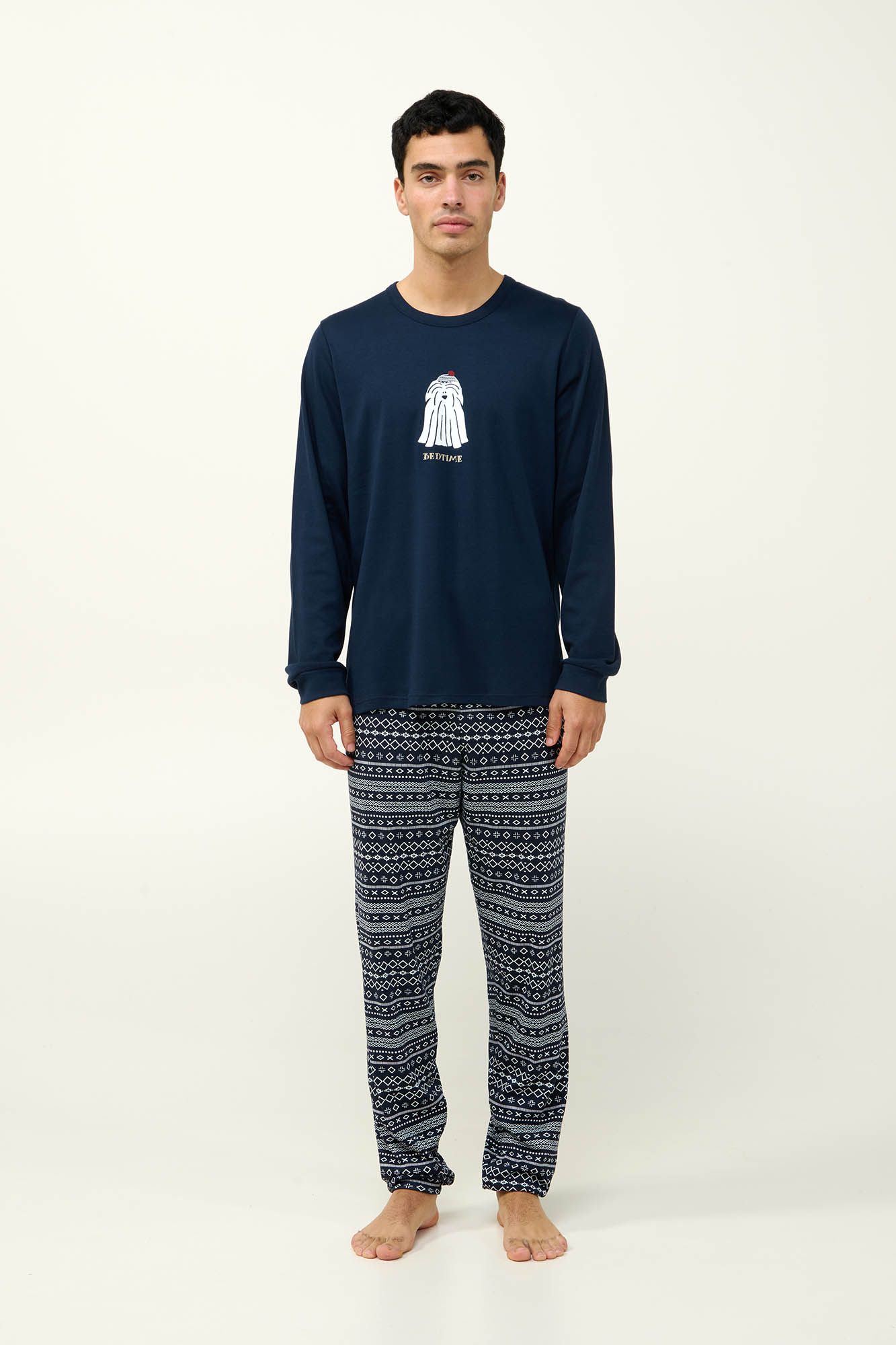 Vamp - Ανδιρκή Βαμβακερή Πυτζάμα με Μανσέτες