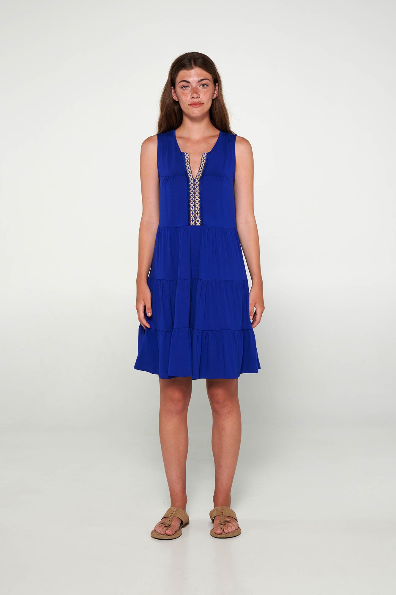 Vamp - Μονόχρωμο Αμάνικο Φόρεμα