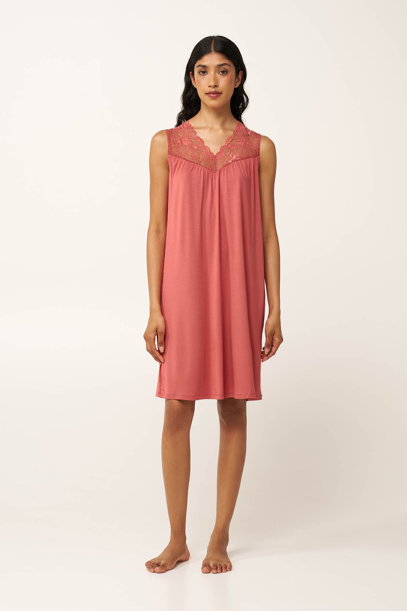 Vamp - Micromodal Νυχτικό με Δαντέλα