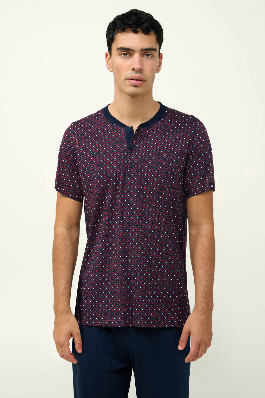 Vamp - Ανδρική Βαμβακερή Πυτζάμα με Κοντό Μανίκι