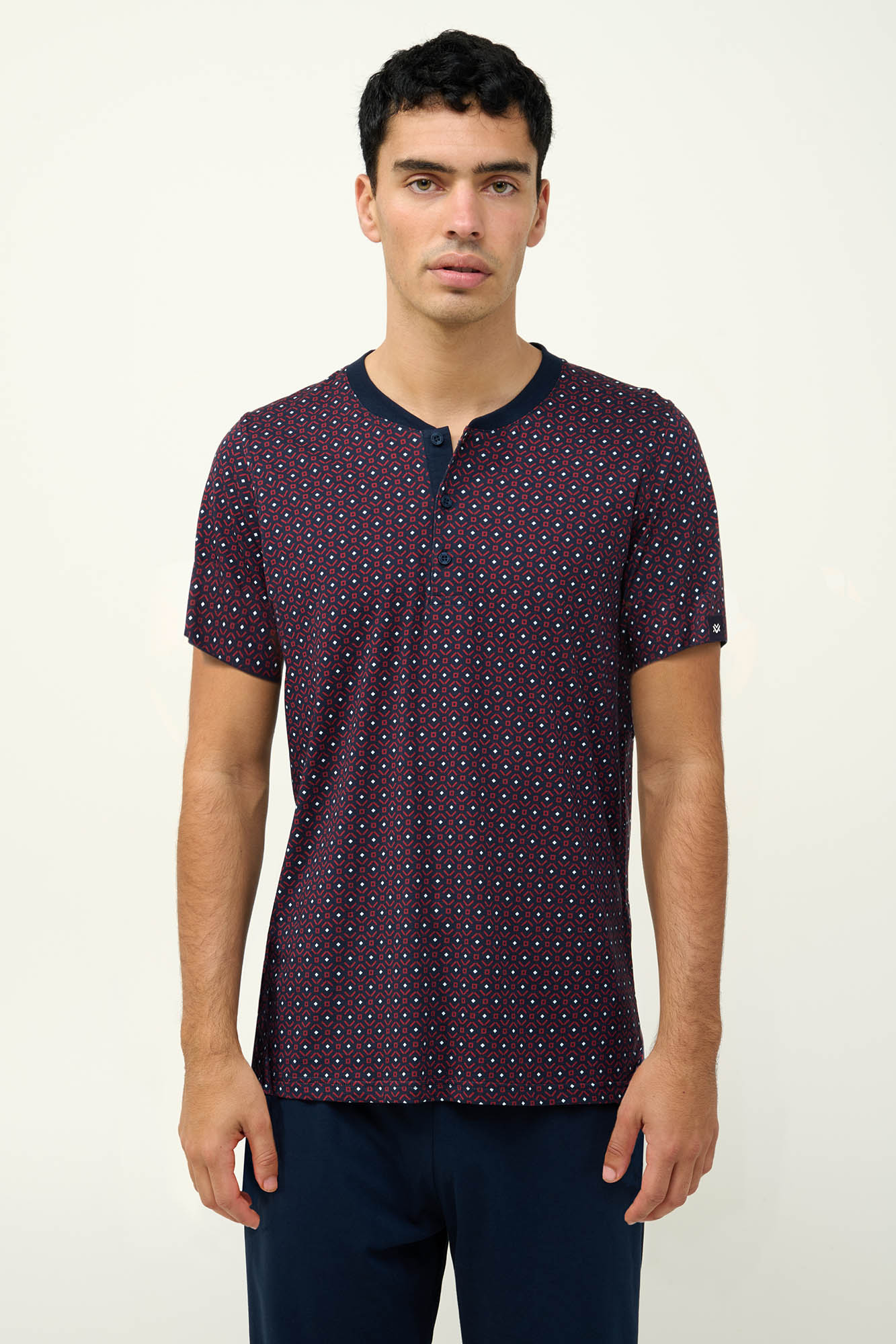 Vamp - Ανδρική Βαμβακερή Πυτζάμα με Κοντό Μανίκι