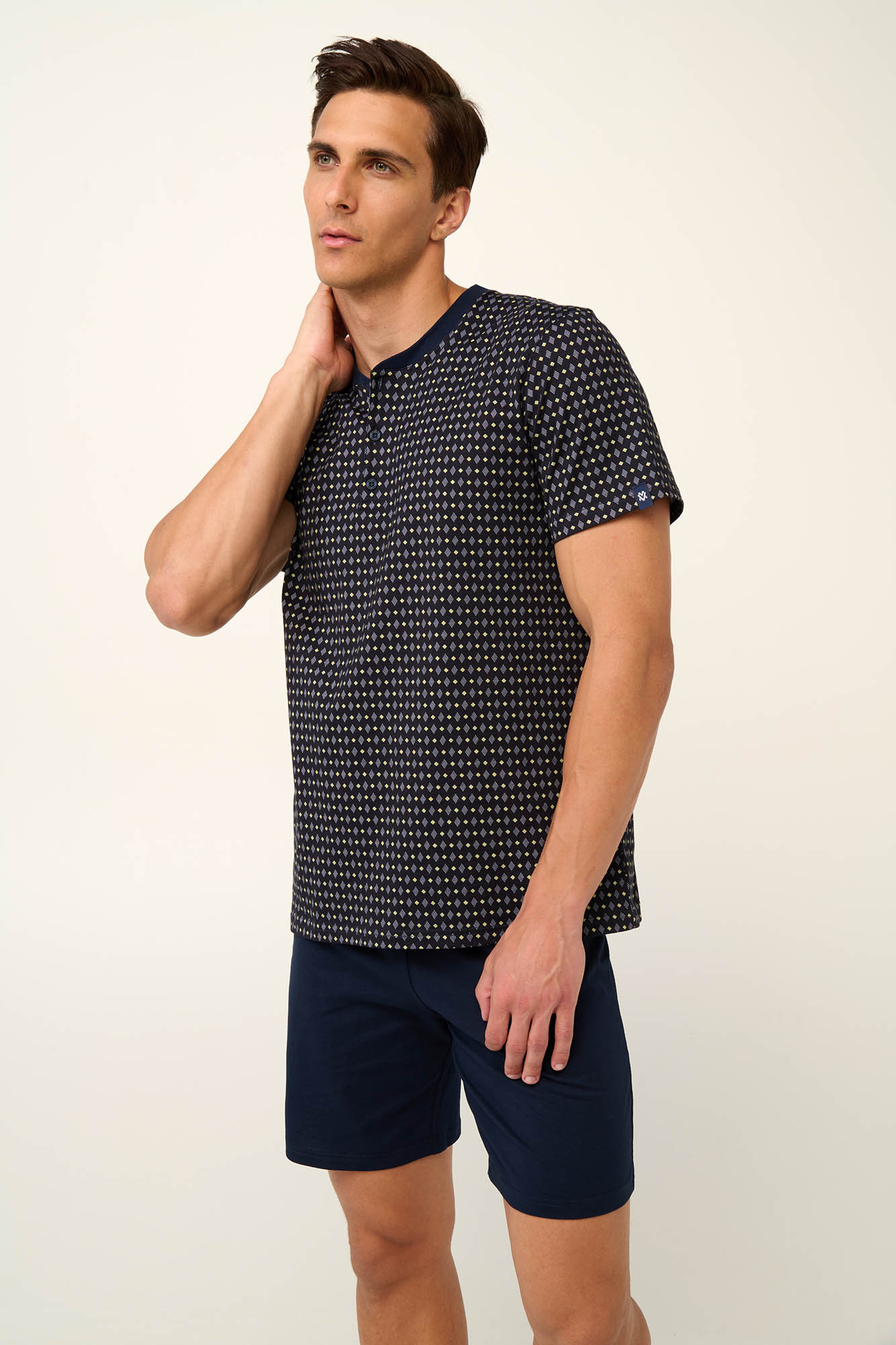 Vamp - Βαμβακερή Ανδρική Πυτζάμα με Πατιλέτα