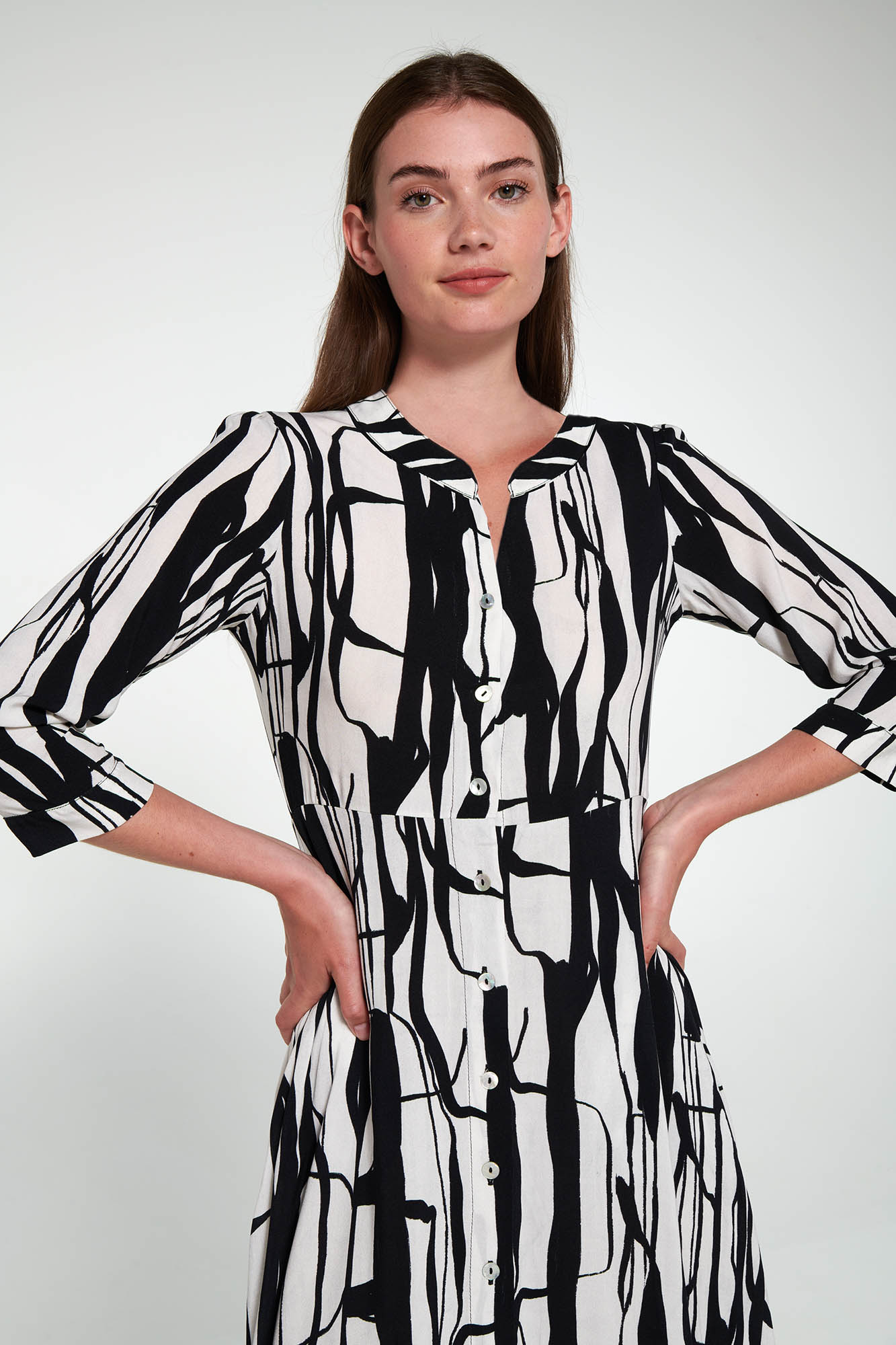 Vamp - Εμπριμέ Μακρύ Φόρεμα