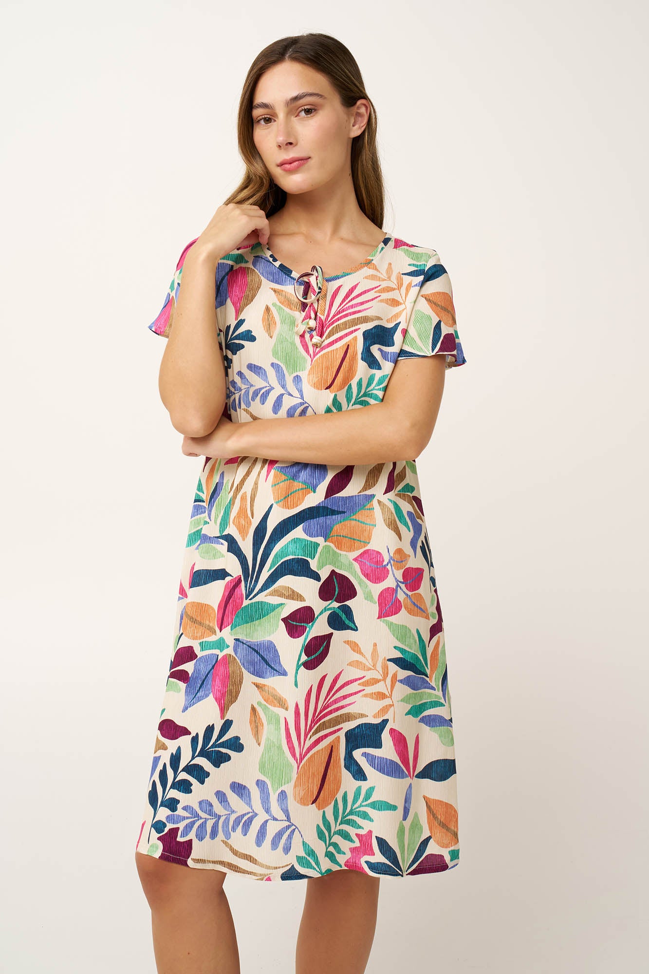 Vamp - Καλοκαιρινό Φλοράλ Φόρεμα από Ποπλίνα