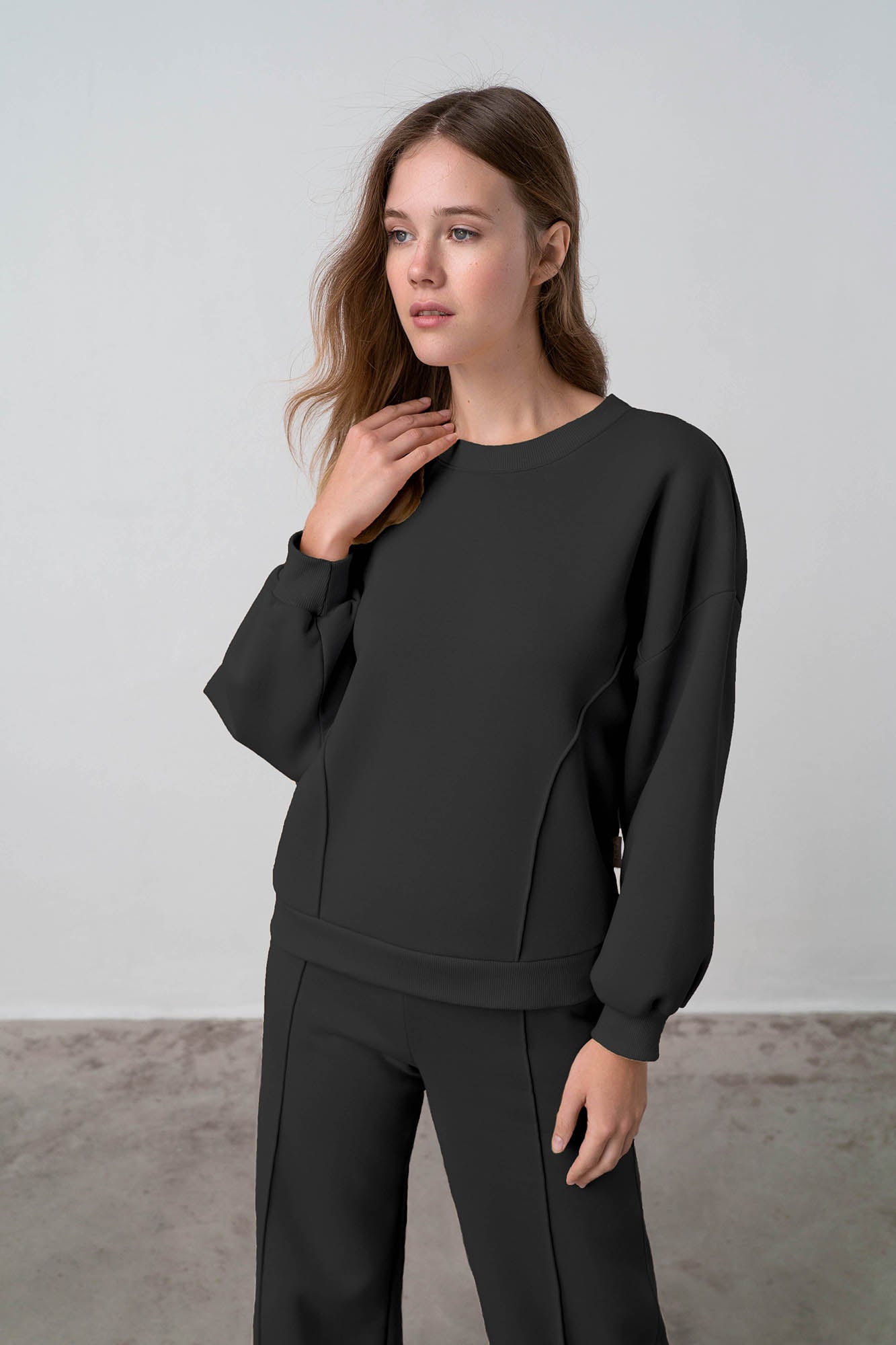 Vamp - Μονόχρωμη Μπλούζα με Μακρύ Μανίκι