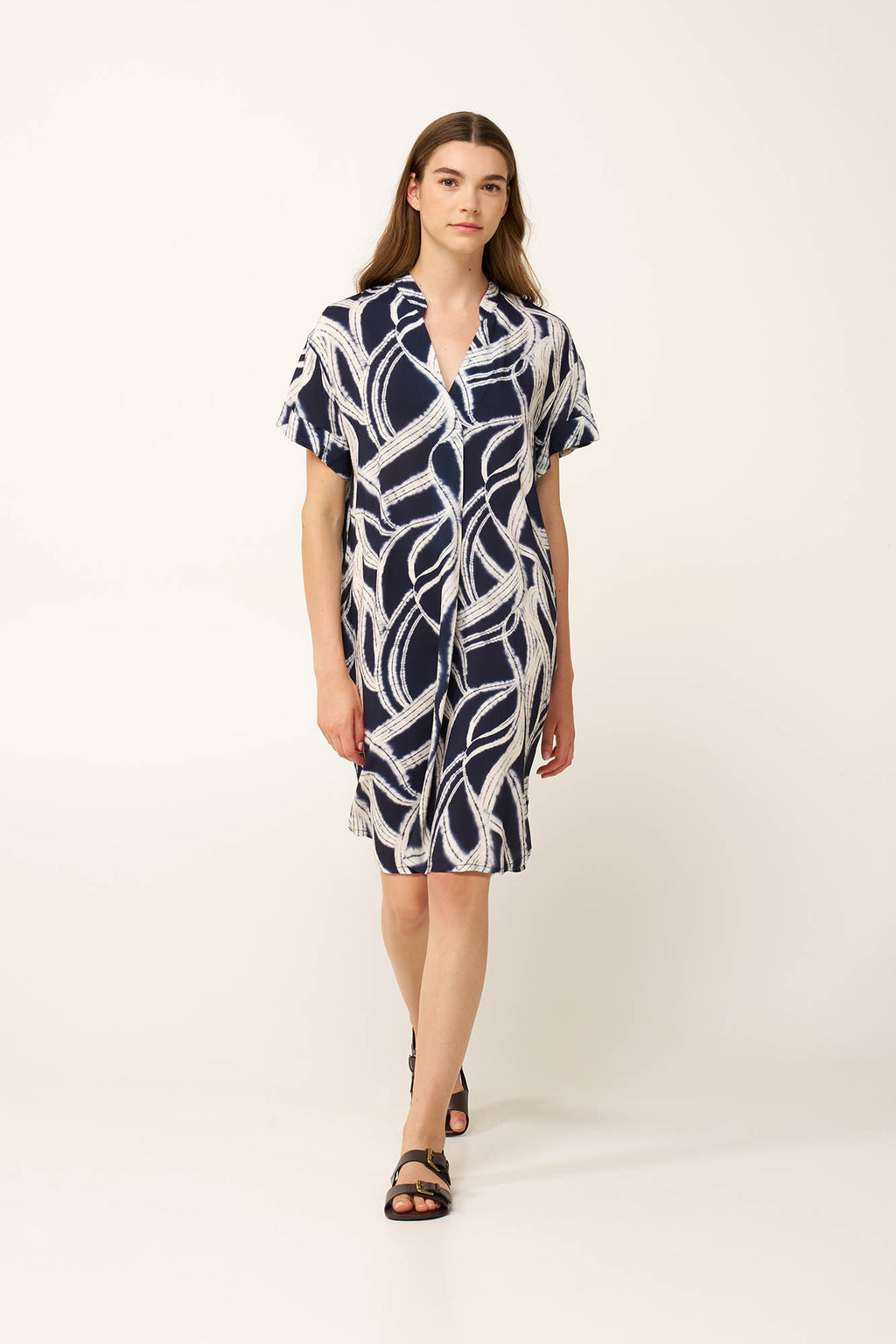 Vamp - Καλοκαιρινό Φόρεμα από Ποπλίνα με V