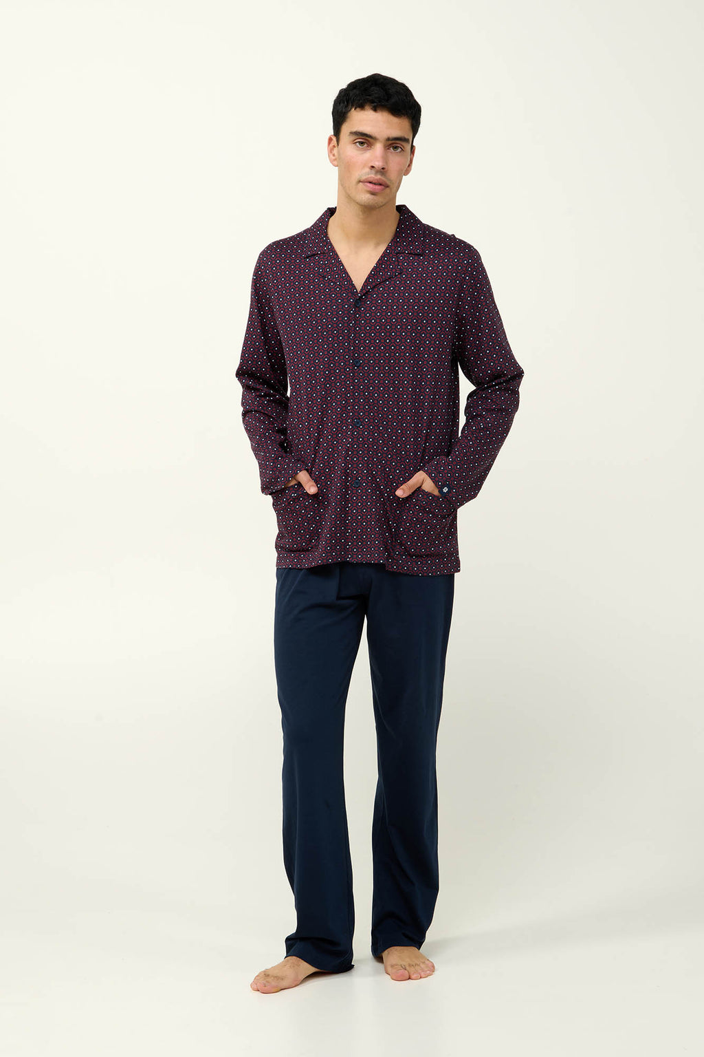 Vamp - Ανδρική Βαμβακερή Κουμπωτή Πυτζάμα