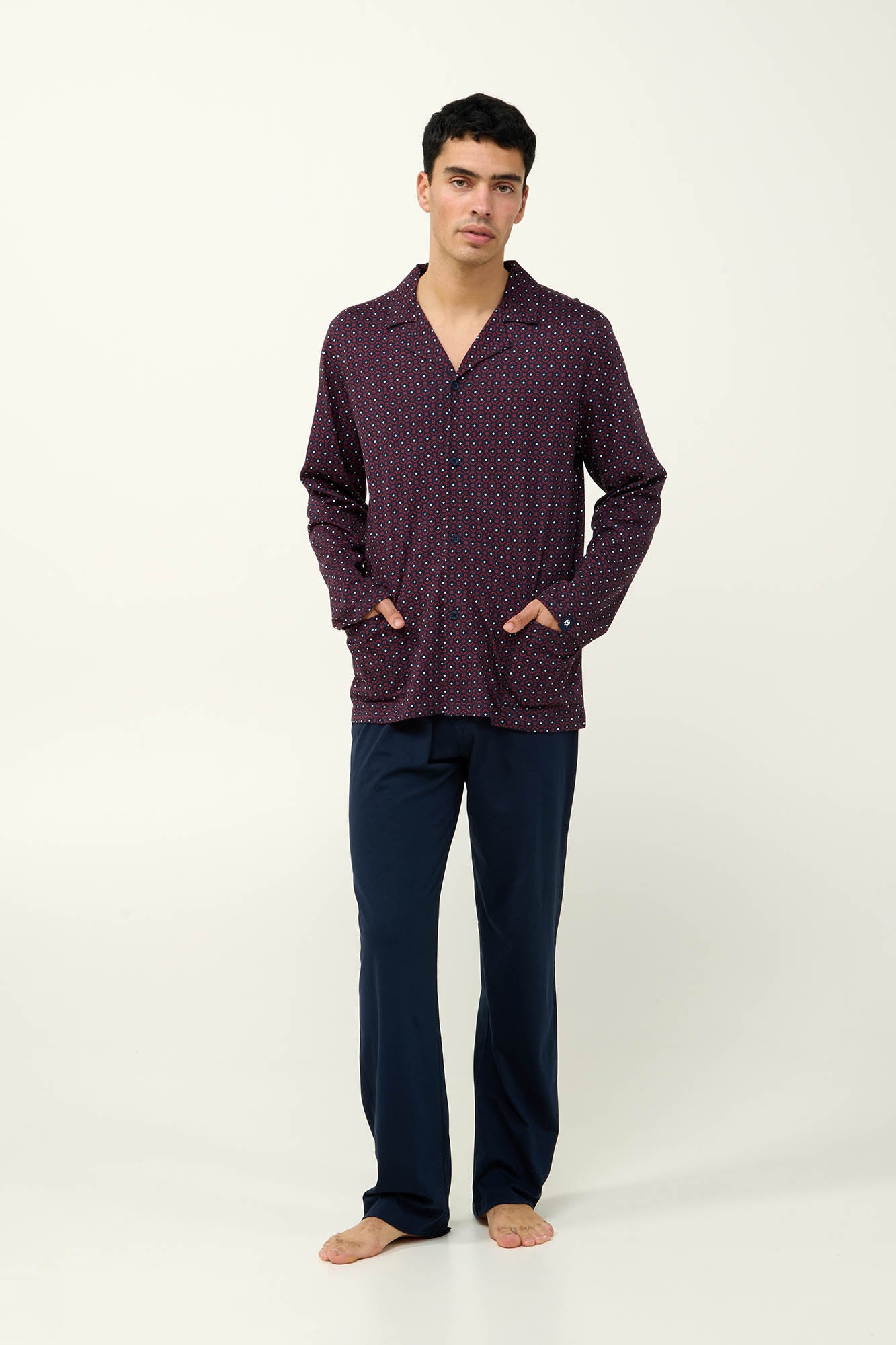 Vamp - Ανδρική Βαμβακερή Κουμπωτή Πυτζάμα