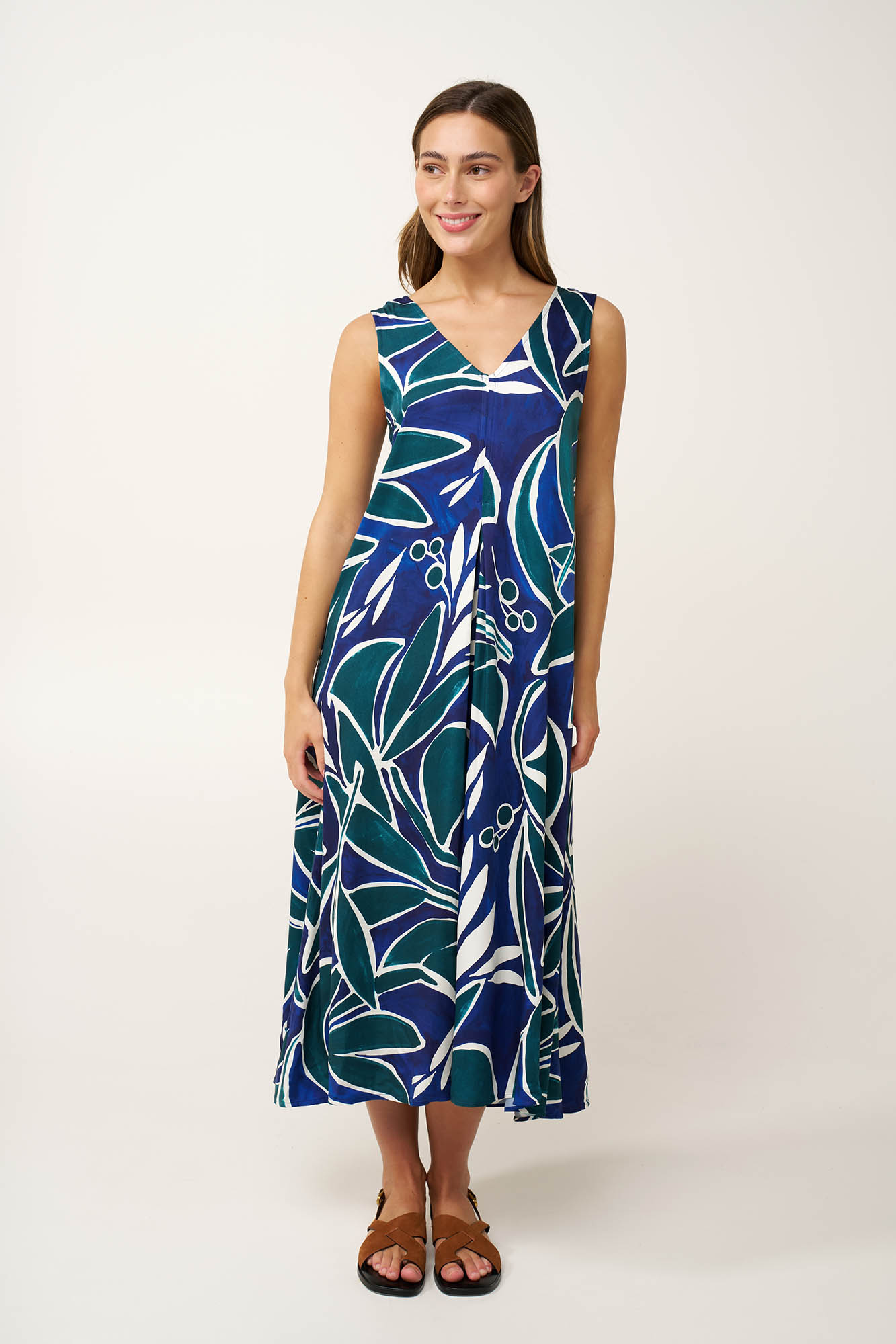 Vamp - Μακρύ Καλοκαιρινό Φόρεμα από Ποπλίνα