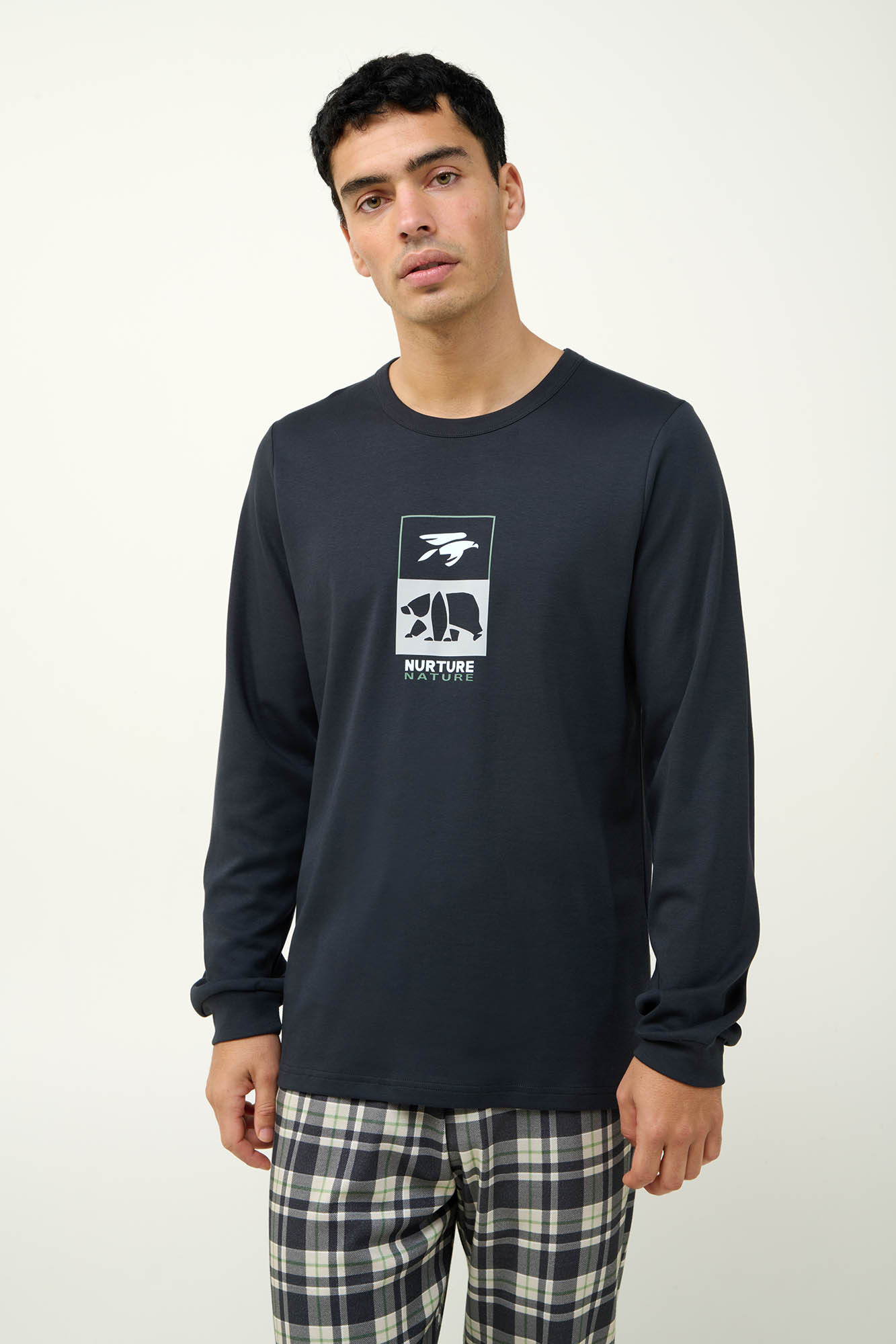 Vamp - Ανδρική Βαμβακερή Πυτζάμα με Μανσέτες