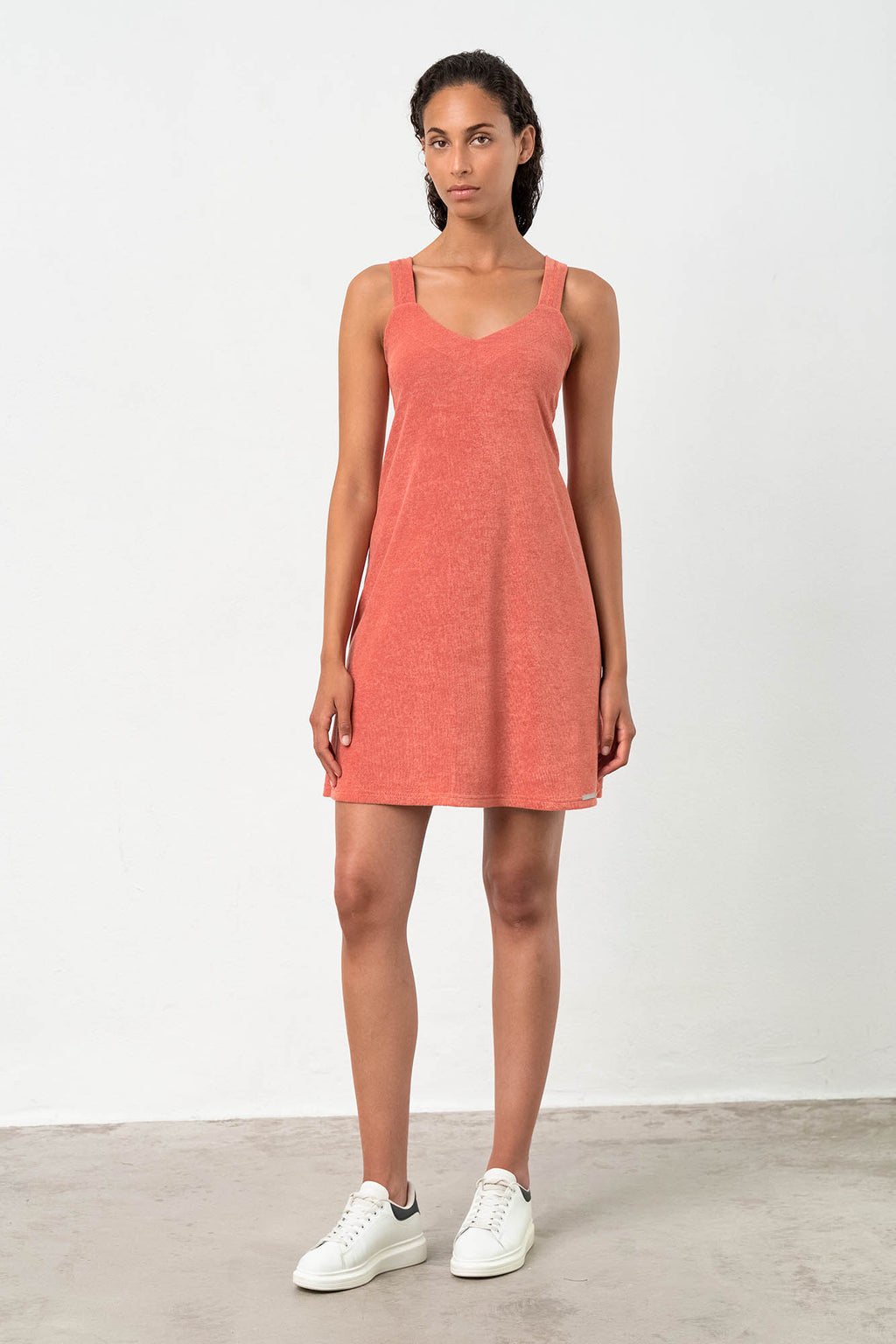 Vamp - Μονόχρωμο Frotte Φόρεμα