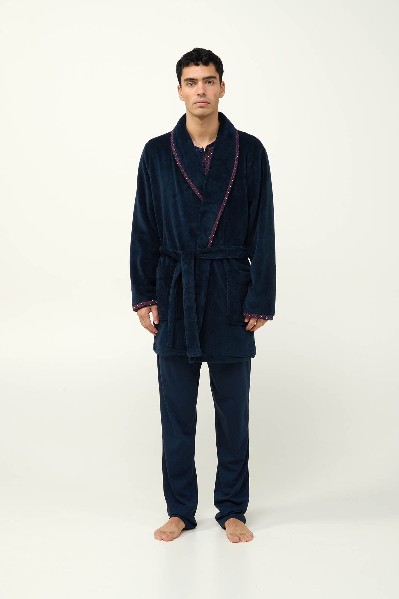 Vamp - Σταυρωτή Ανδρική Fleece Ρόμπα