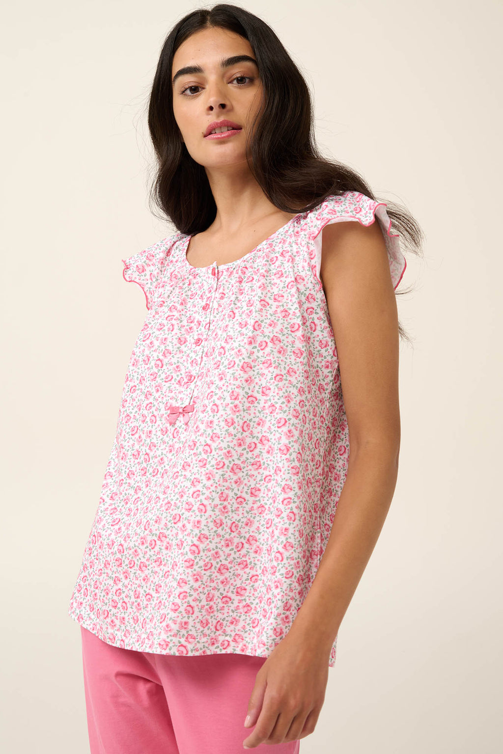 Vamp - Βαμβακερή Γυναικεία Πυτζάμα με Πατιλέτα