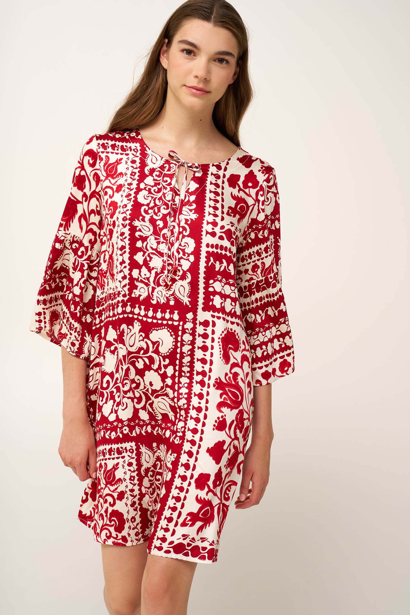 Vamp - Καλοκαιρινό Φόρεμα με Μανίκι από Ποπλίνα