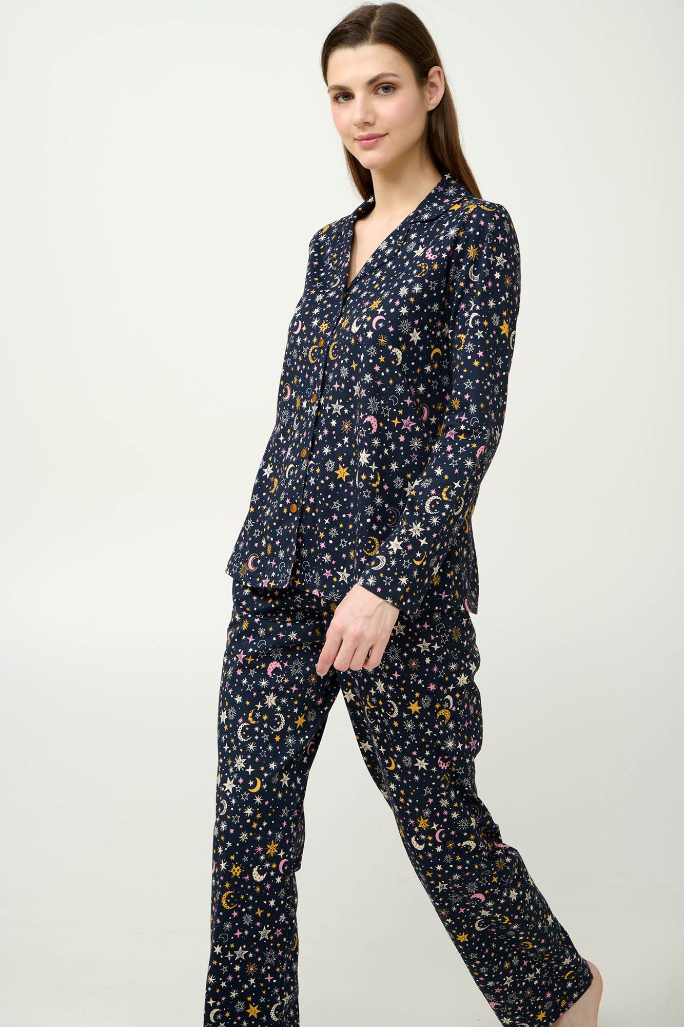 Vamp - Γυναικεία Βαμβακερή Κουμπωτή Πυτζάμα