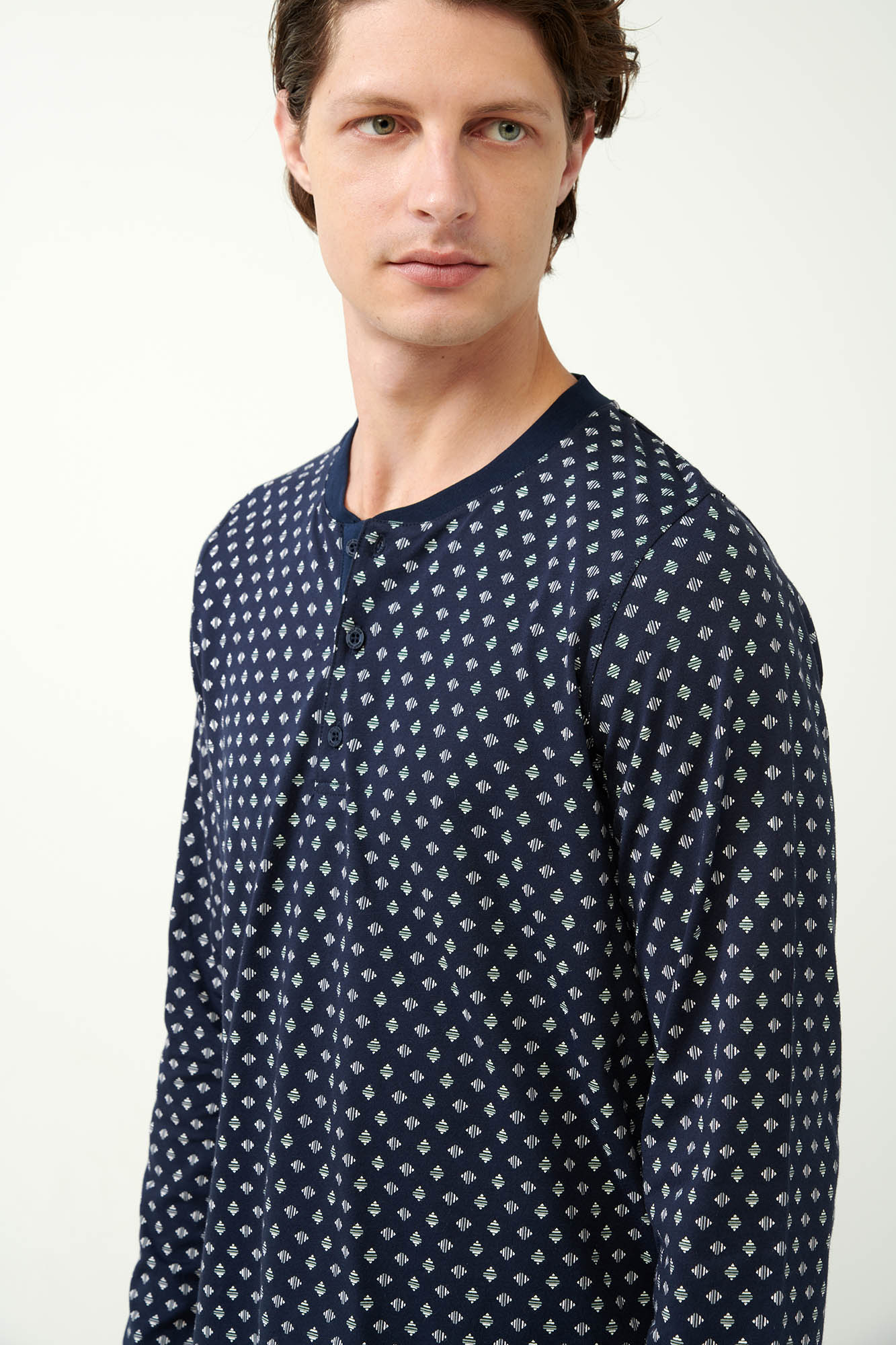 Vamp - Πυτζάμα S. Jersey με Γεωμετρικό Μοτίβο Ρόμβων