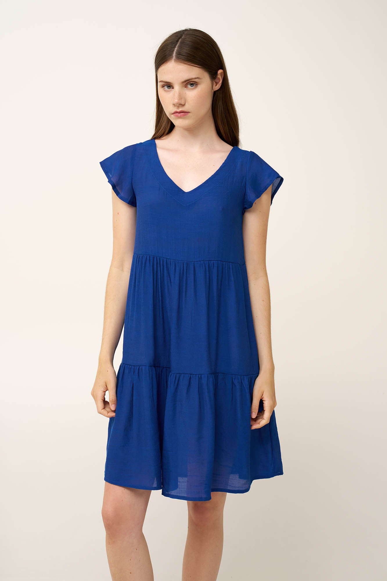 Vamp - Μονόχρωμο Καλοκαιρινό Φόρεμα από Γάζα