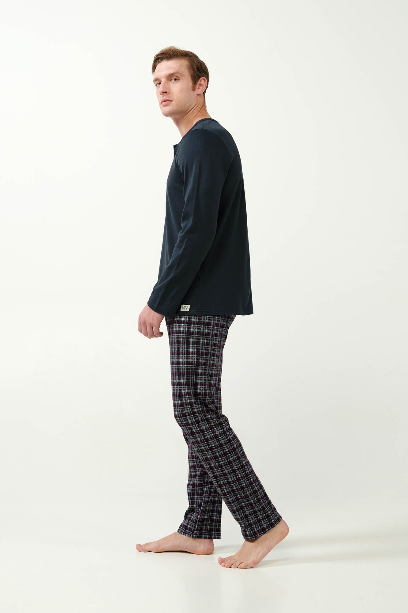 Vamp - Ταρτάν Πυτζάμα Interlock με Πατιλέτα