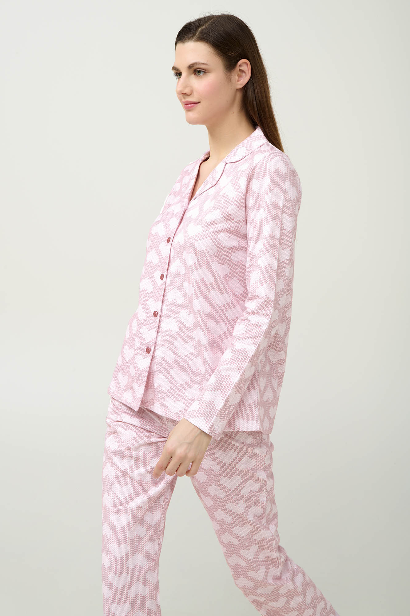 Vamp - Γυναικεία Κουμπωτή Πυτζάμα Φούτερ