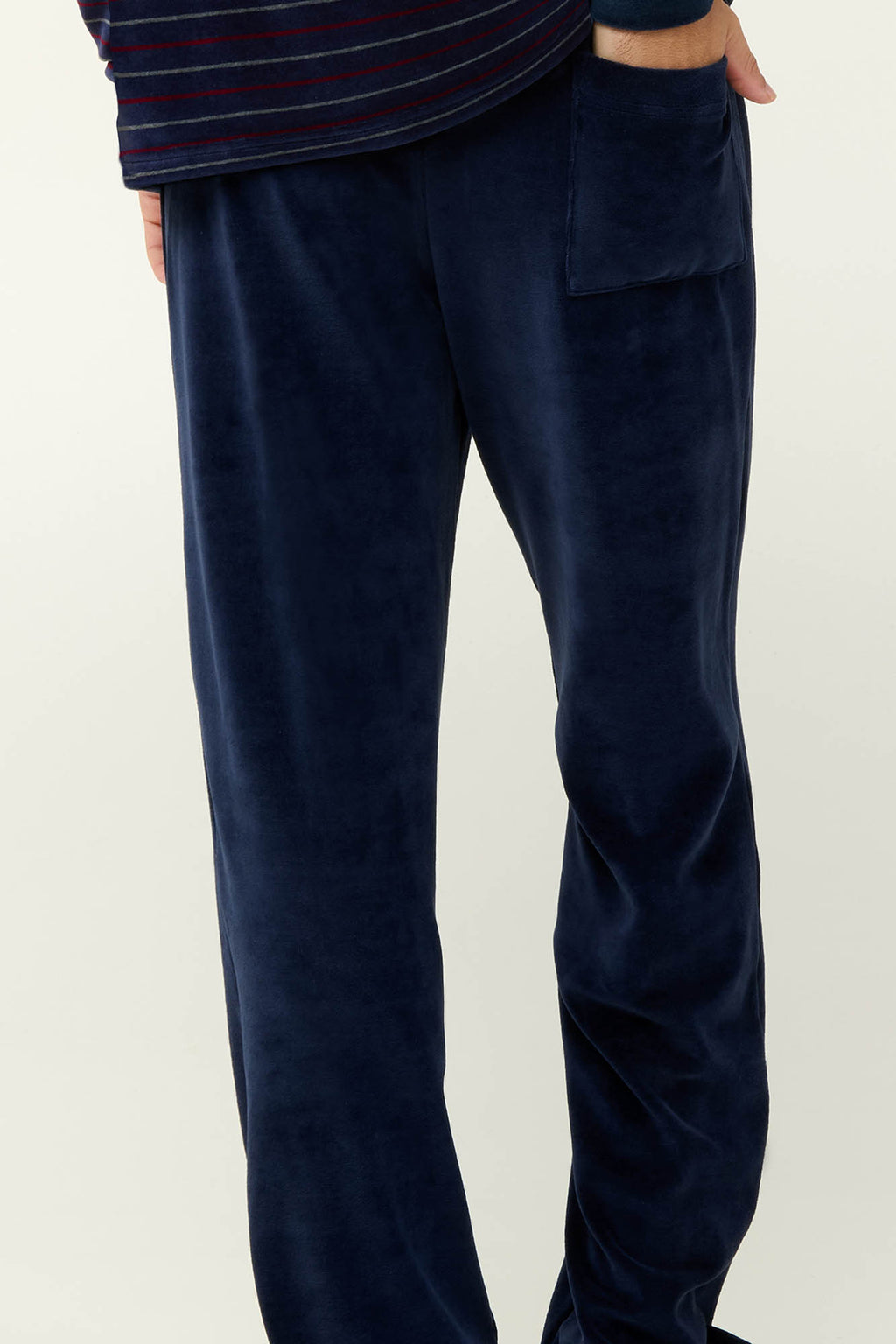 Vamp - Ανδρική Velvet Πυτζάμα με Μανσέτες