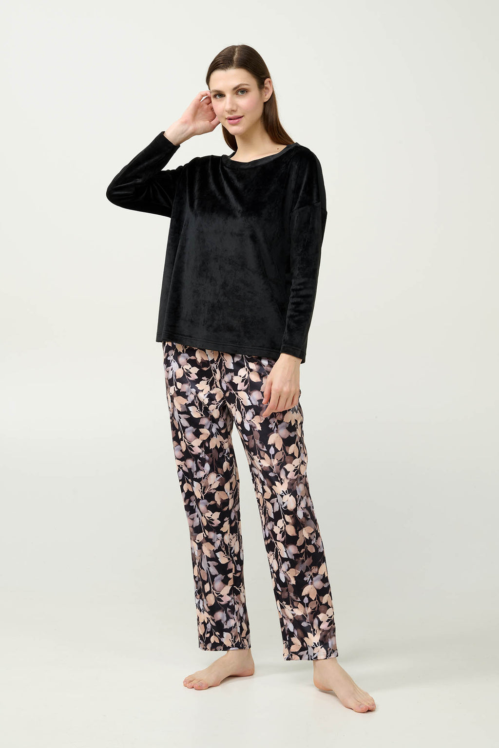 Vamp - Γυναικείο Velvet Σετ Σπιτιού