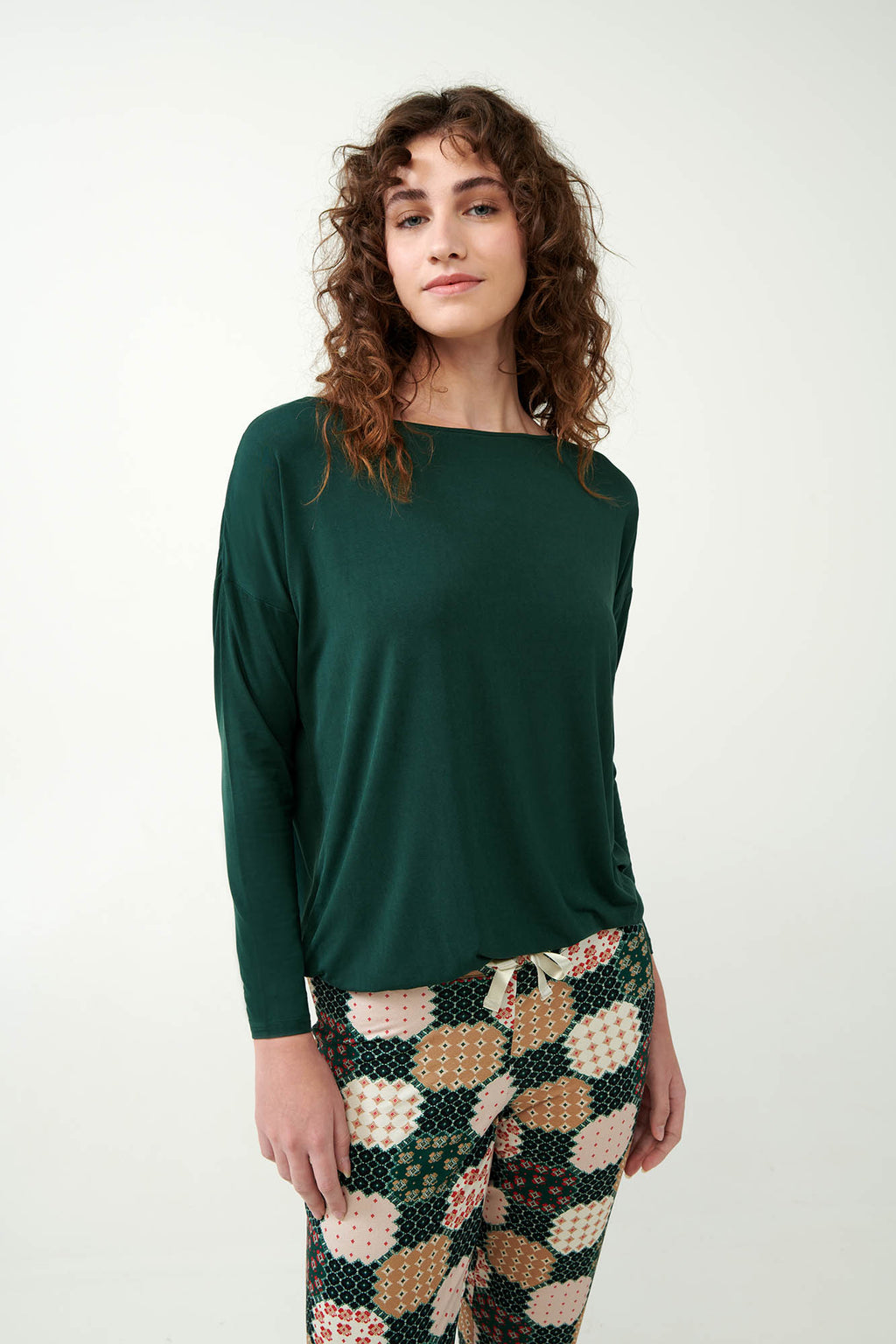 Vamp - Πυτζάμα Viscose με Patchwork Μοτίβο