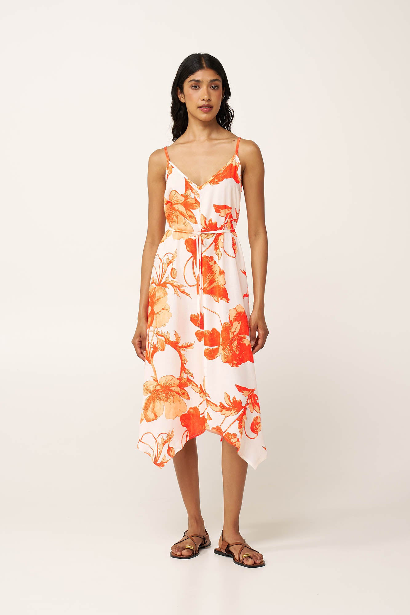 Vamp - Μακρύ Καλοκαιρινό Φλοράλ Φόρεμα Ποπλίνα