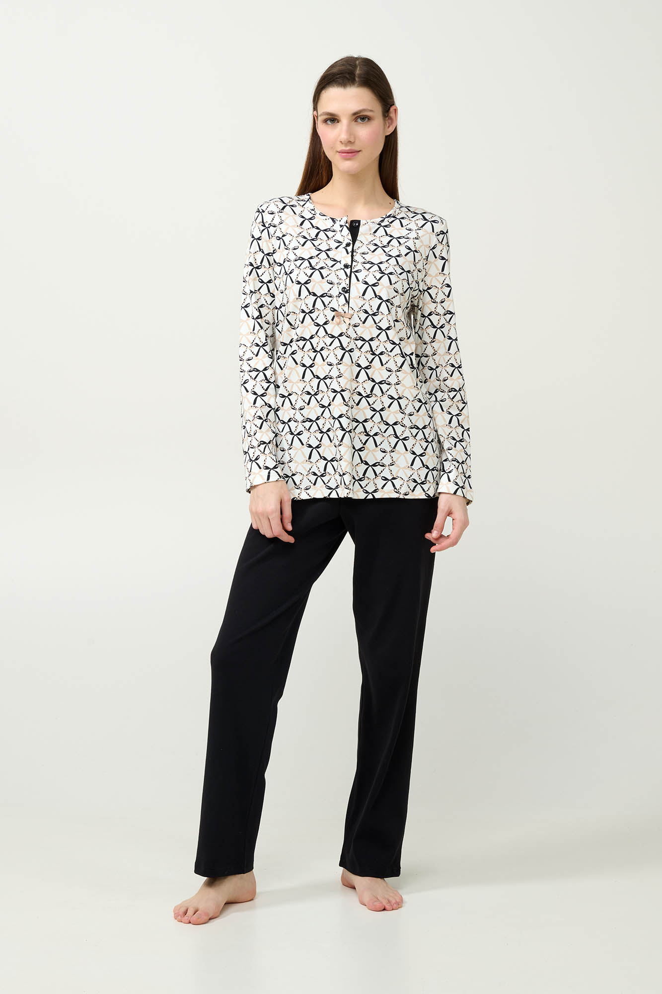 Vamp - Βαμβακερή Γυναικεία Πυτζάμα με Πατιλέτα